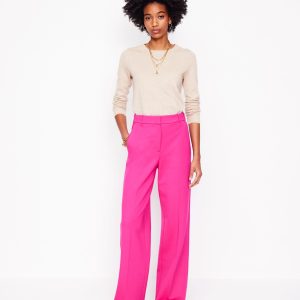 Westbourne Ponte Trousers-Pink Peony