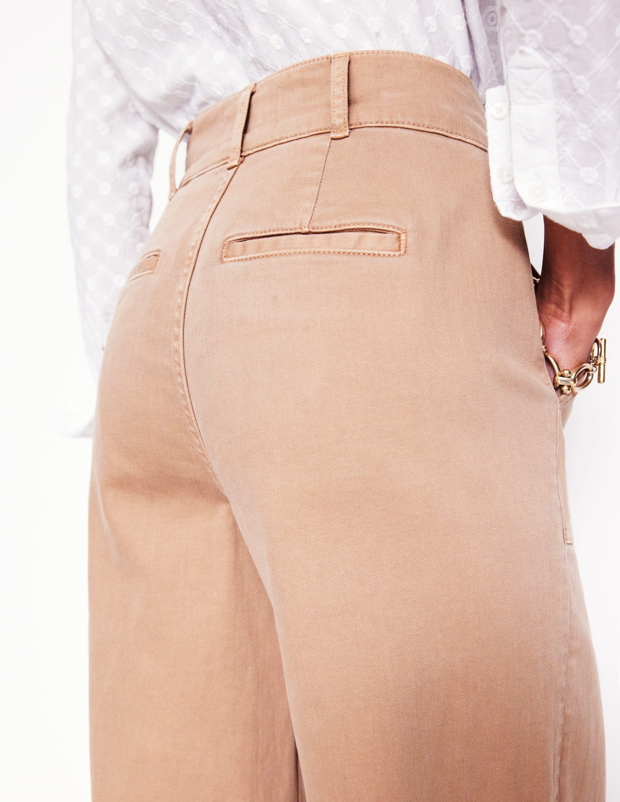 Wide Leg Cargo Pants-Cappuccino - Image 5
