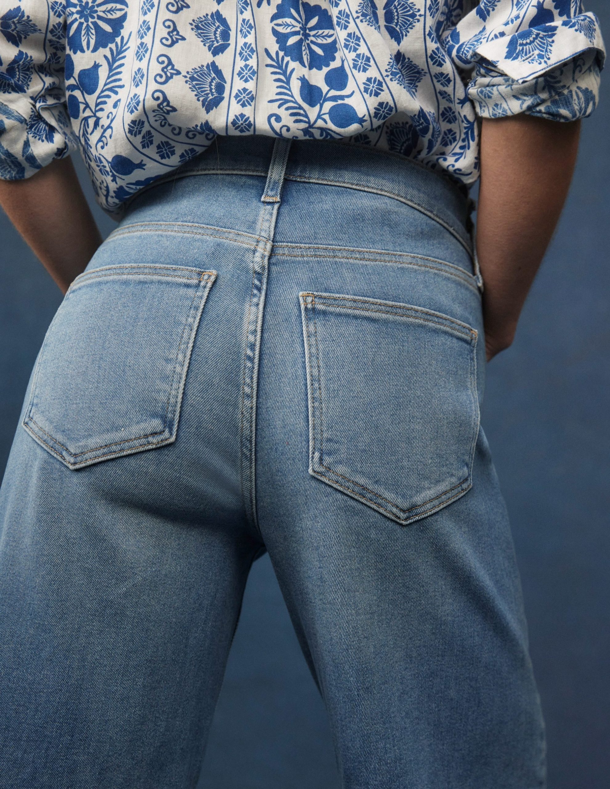 High Rise Wide Leg Jeans-Light Vintage - Image 15