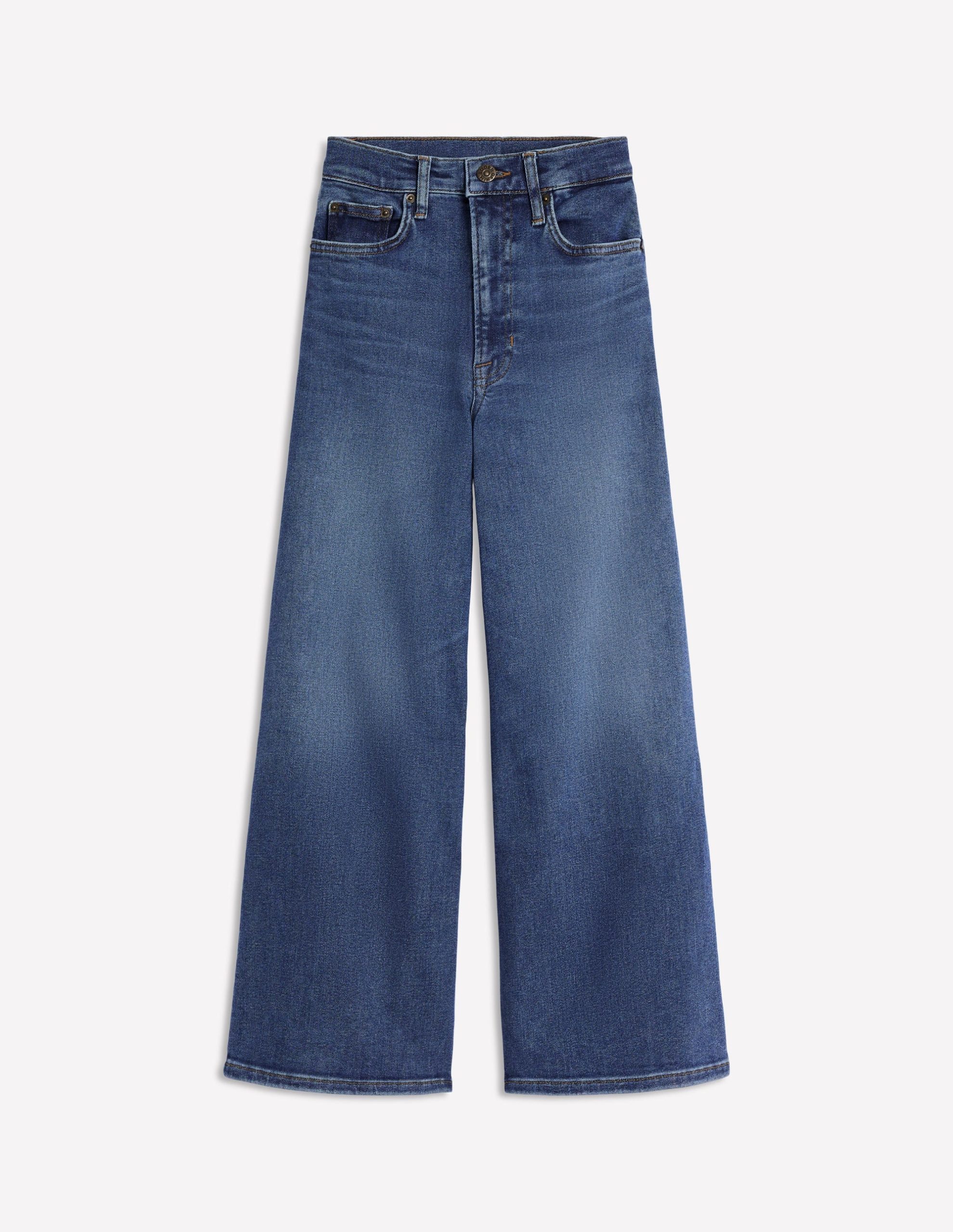 High Rise Wide Crop Jeans-Mid Vintage - Image 2