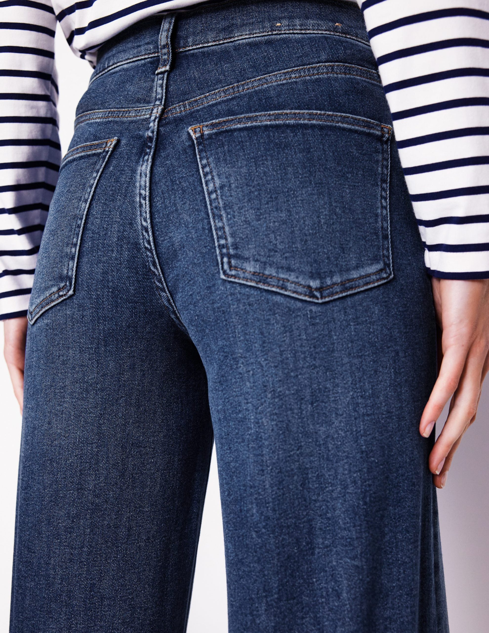 High Rise Wide Crop Jeans-Mid Vintage - Image 3