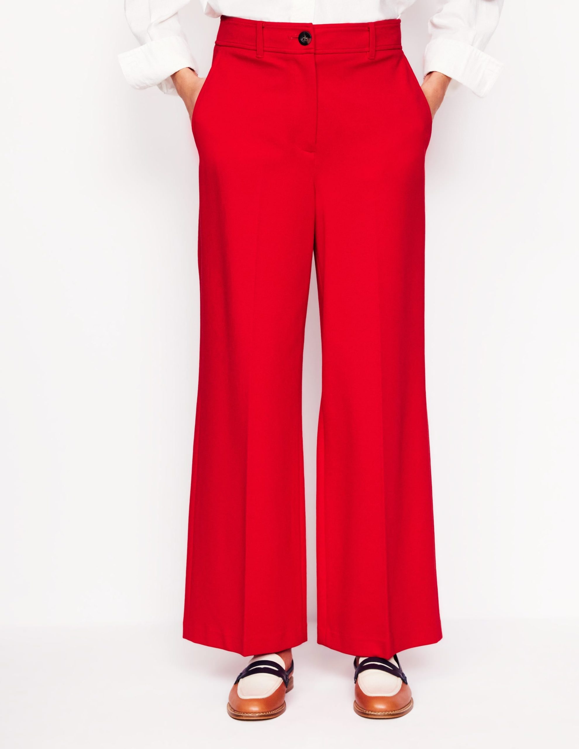 Cropped Ponte Pants-Hot Pepper - Image 5