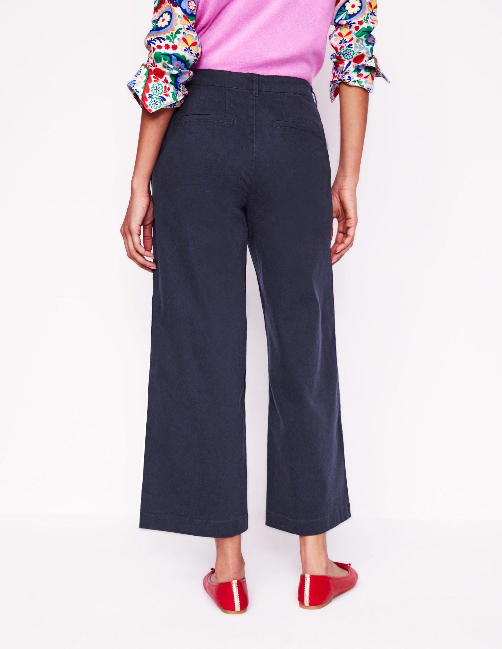 Barnsbury Crop Chino Pants-Navy - Image 3