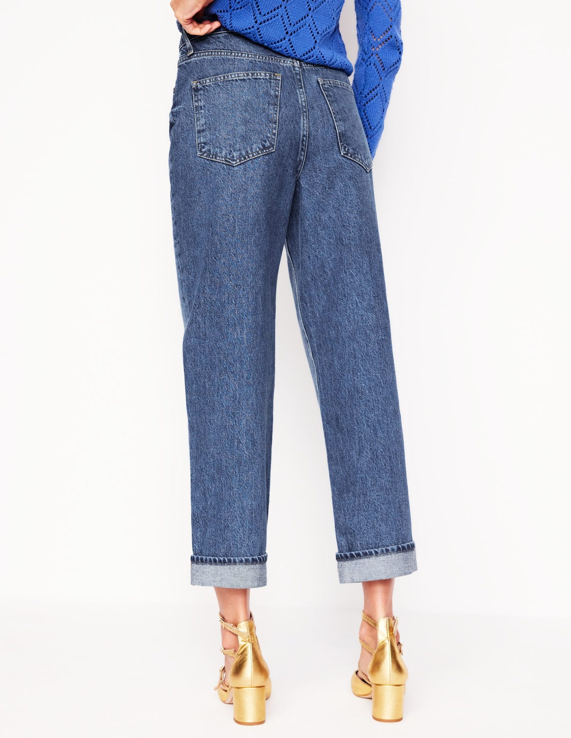Mid Rise Straight Jeans-Mid Vintage - Image 3