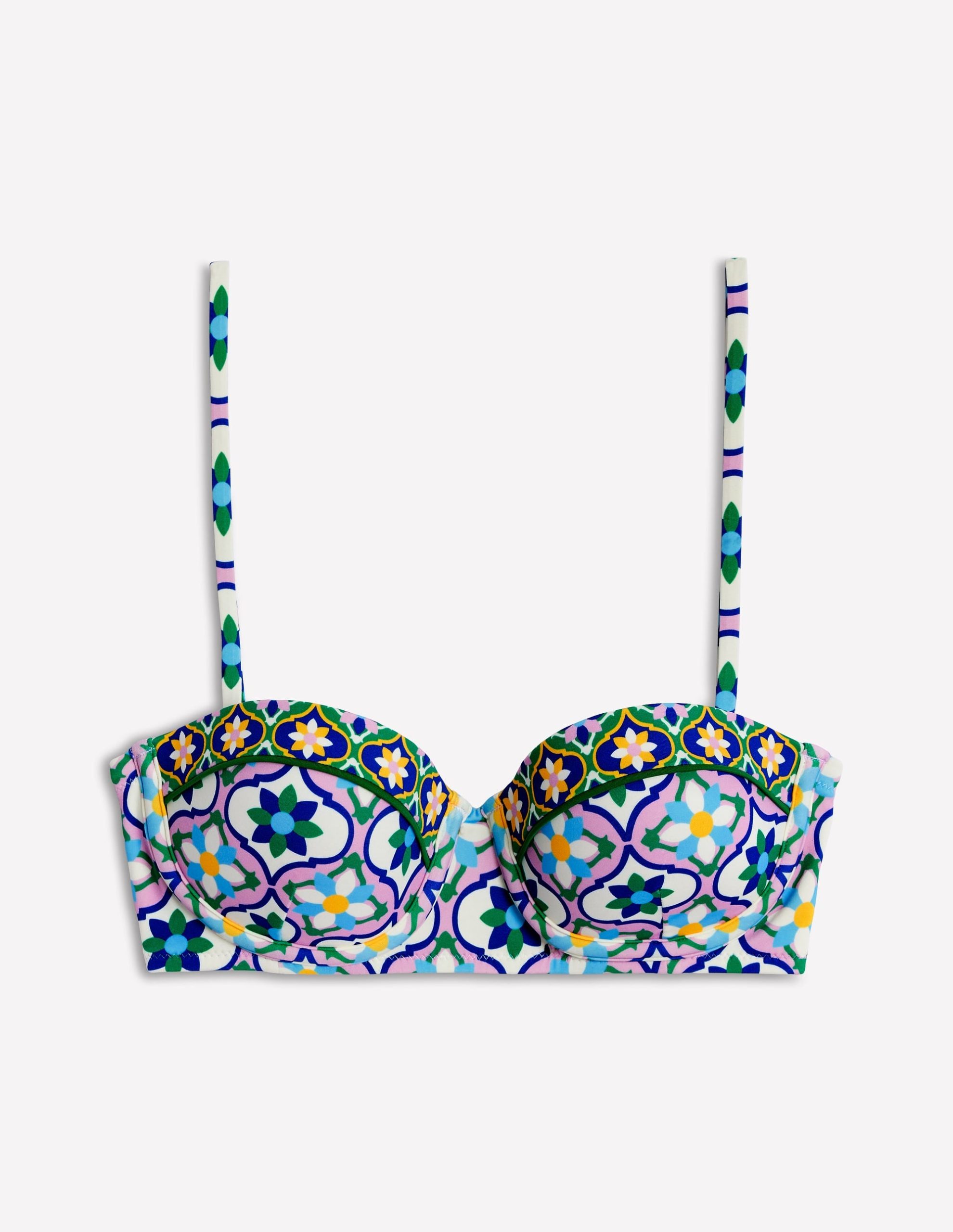 Rhodes Cup-Size Bikini Top-Multi. Floweret Tile - Image 5