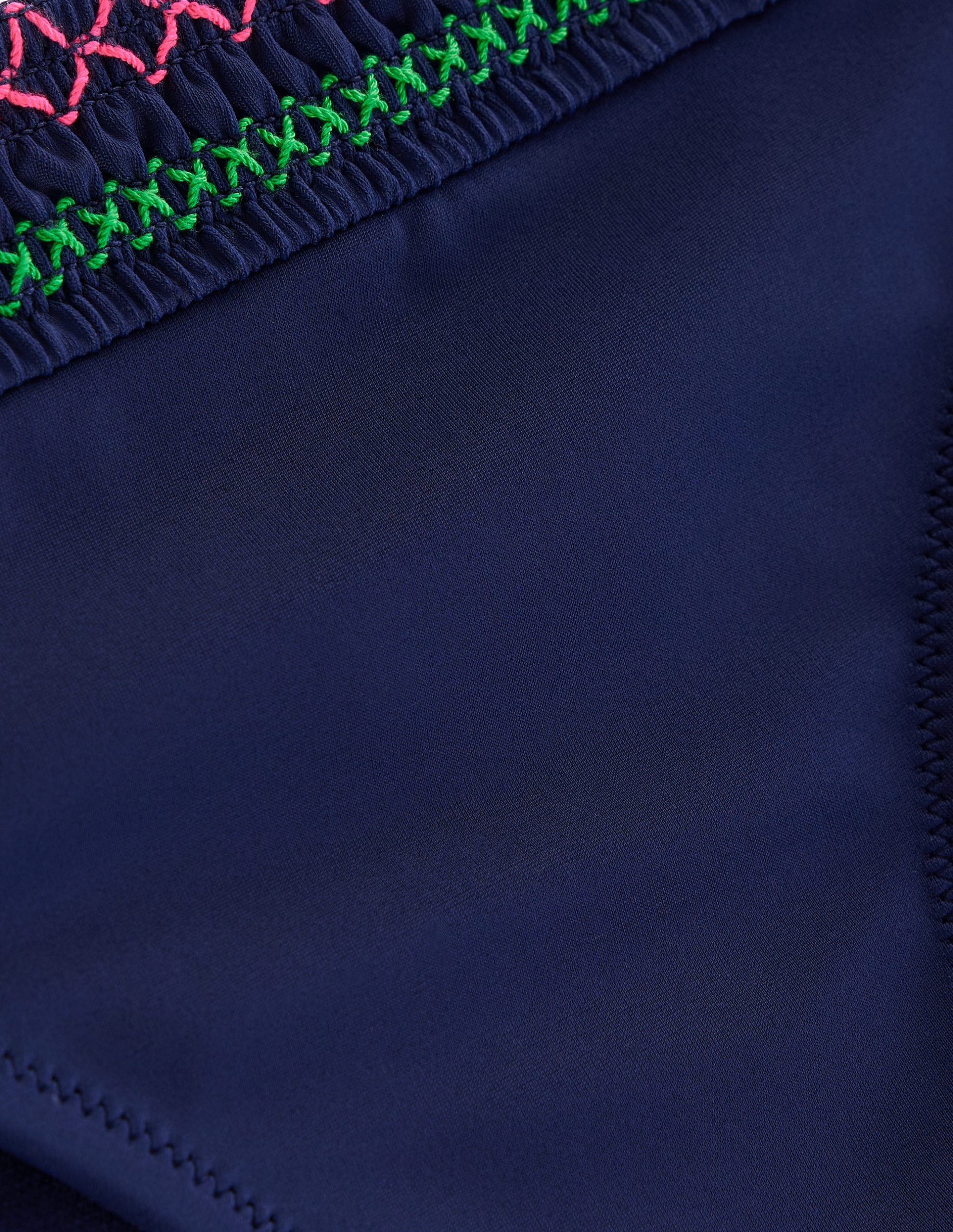 Milos Smocked Bikini Bottoms-Navy - Image 6