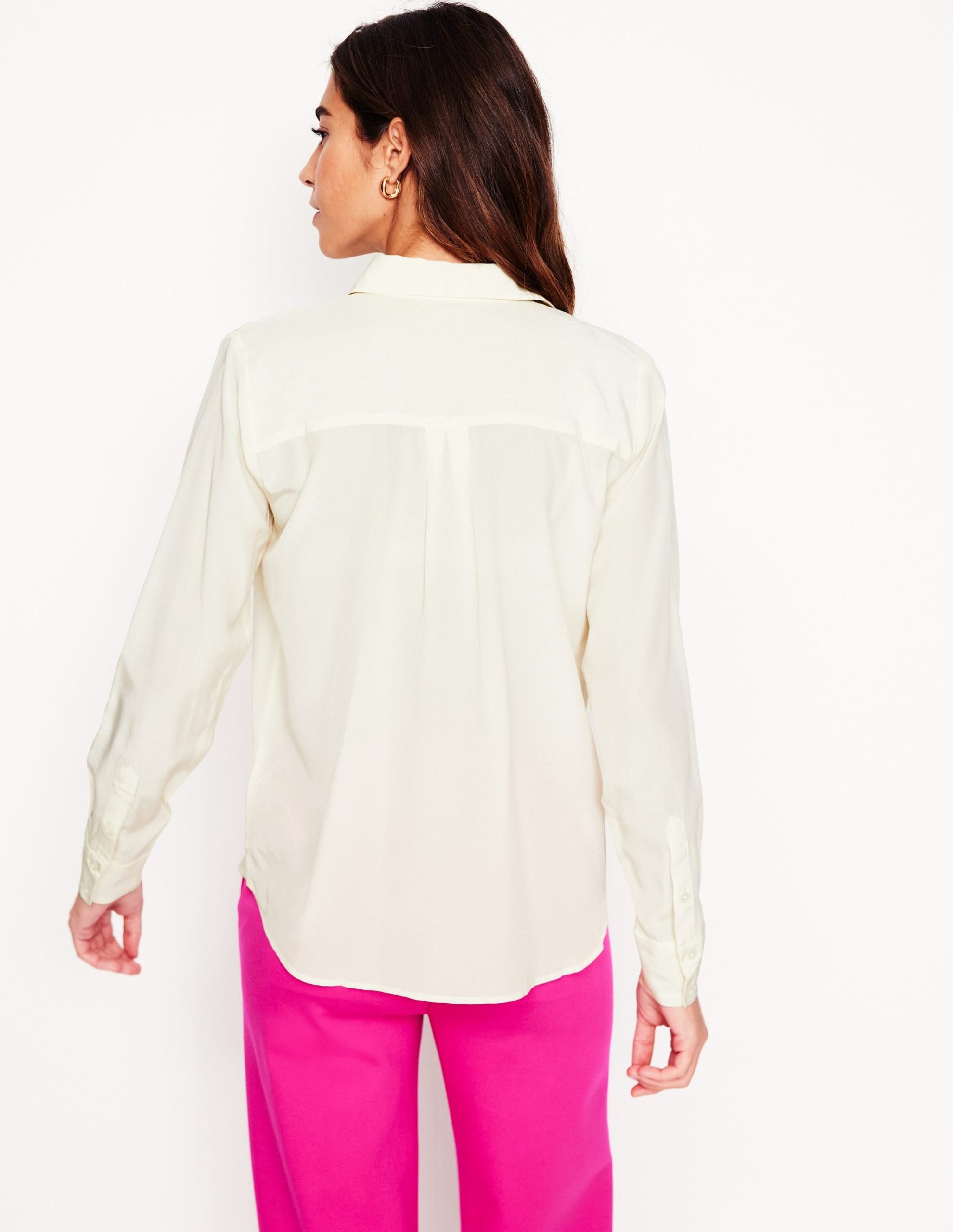 Sienna Silk Shirt-Ivory - Image 4