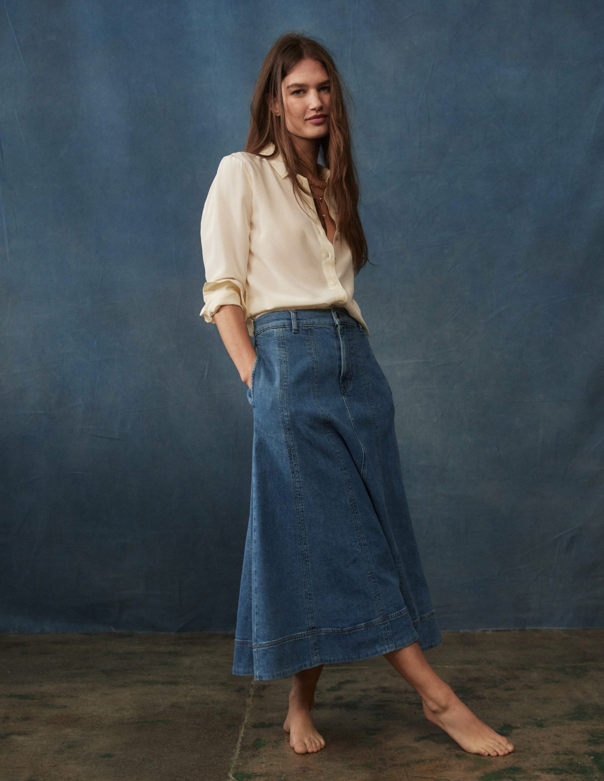 Sienna Silk Shirt-Ivory - Image 2