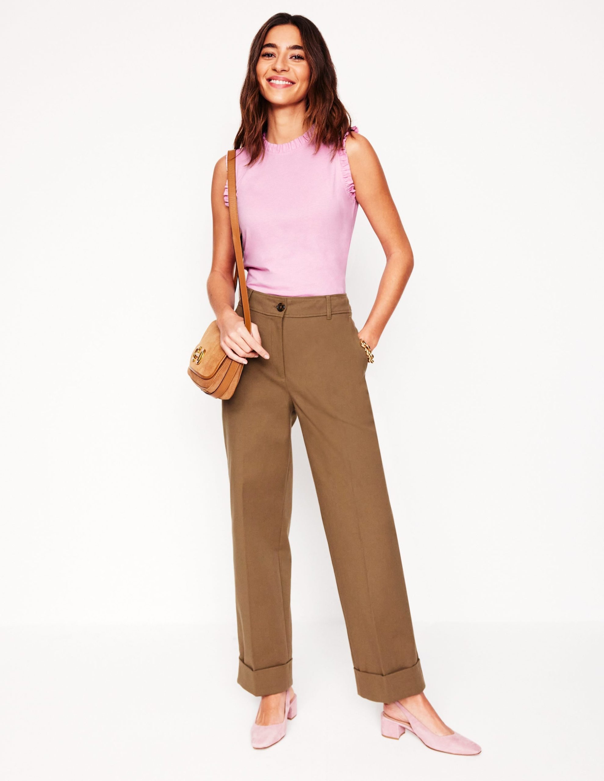 Supersoft Frill Detail Vest-Soft lavender - Image 4