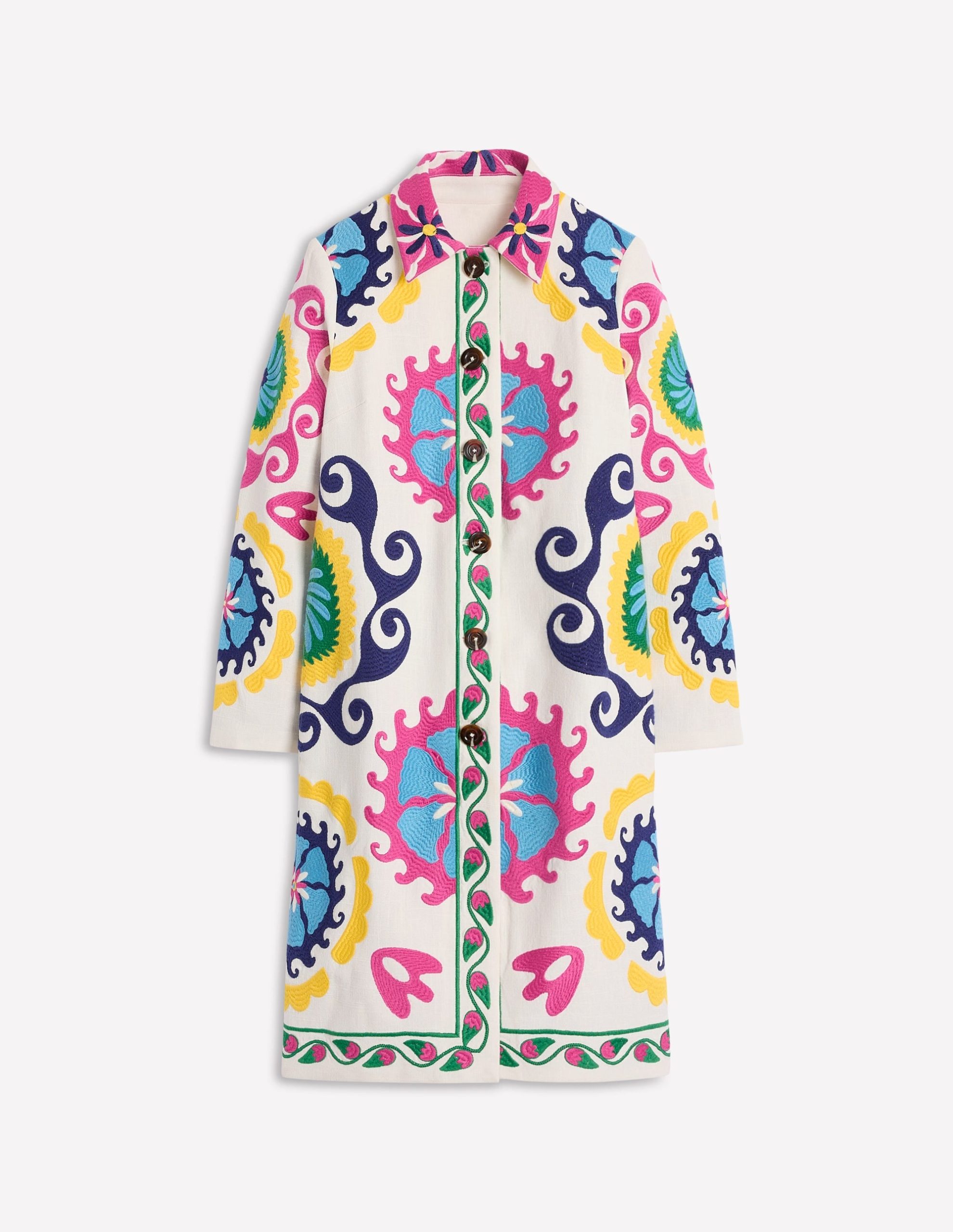 Embroidered Souvenir Coat-Multi. Ornamental Wave - Image 8
