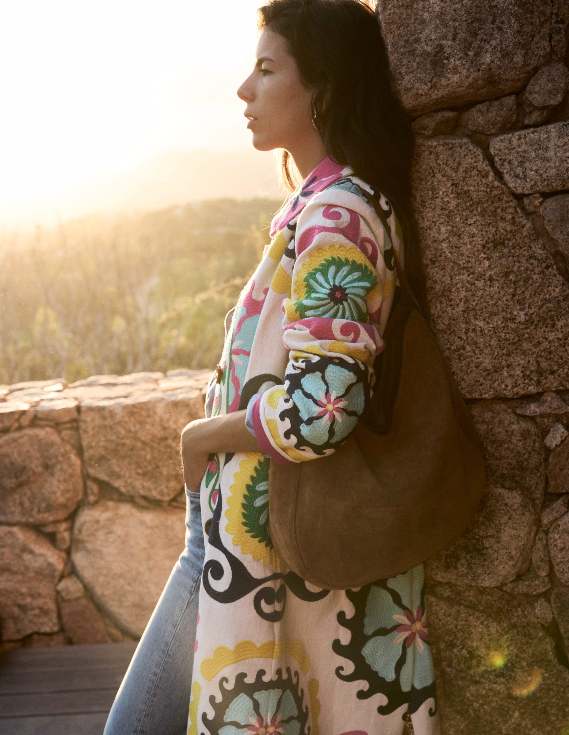 Embroidered Souvenir Coat-Multi. Ornamental Wave - Image 7