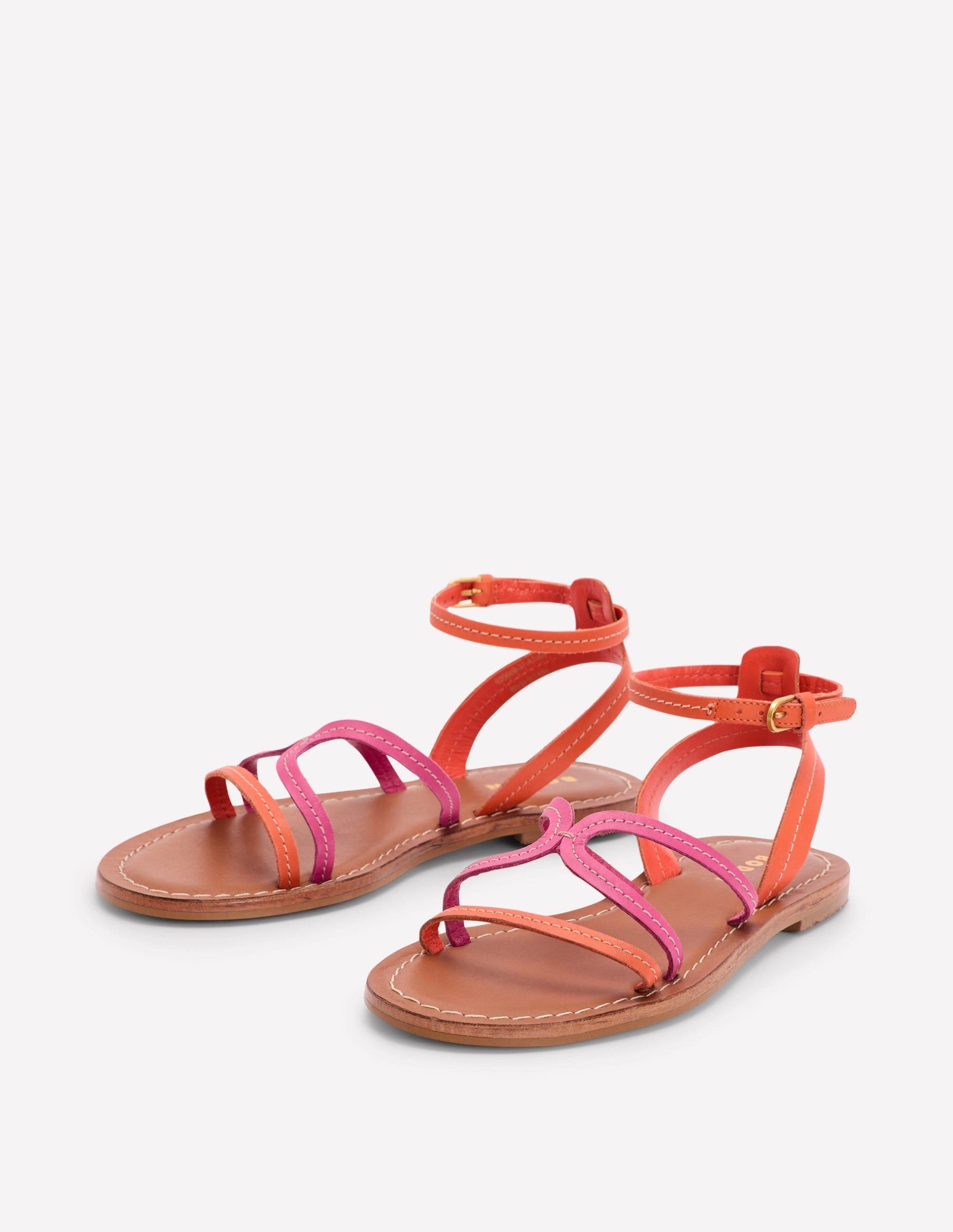 Casual Flat Sandal-Pink Peony/Gladioli Orange - Image 2