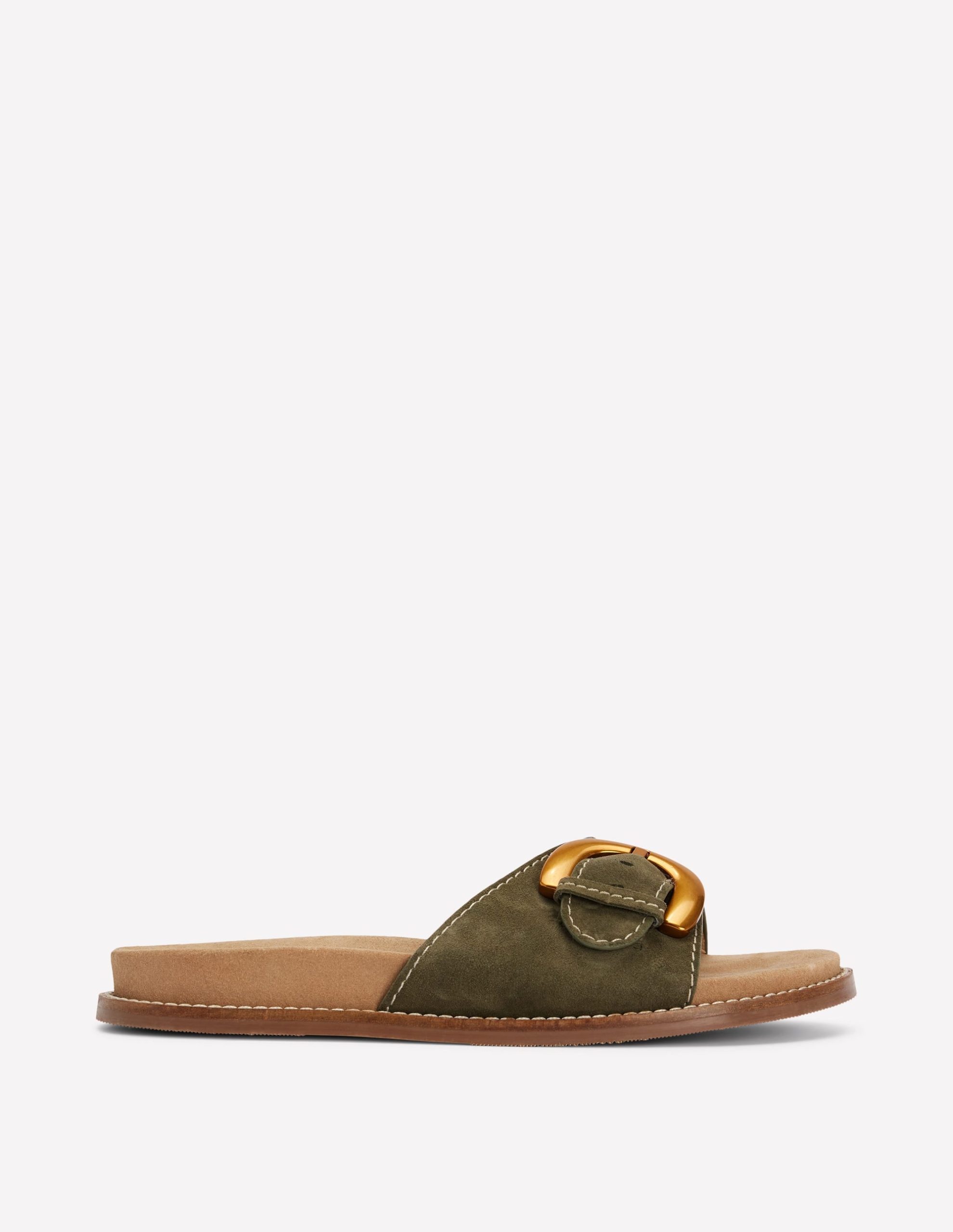 Hardware Mule Sandal-Deep Olive