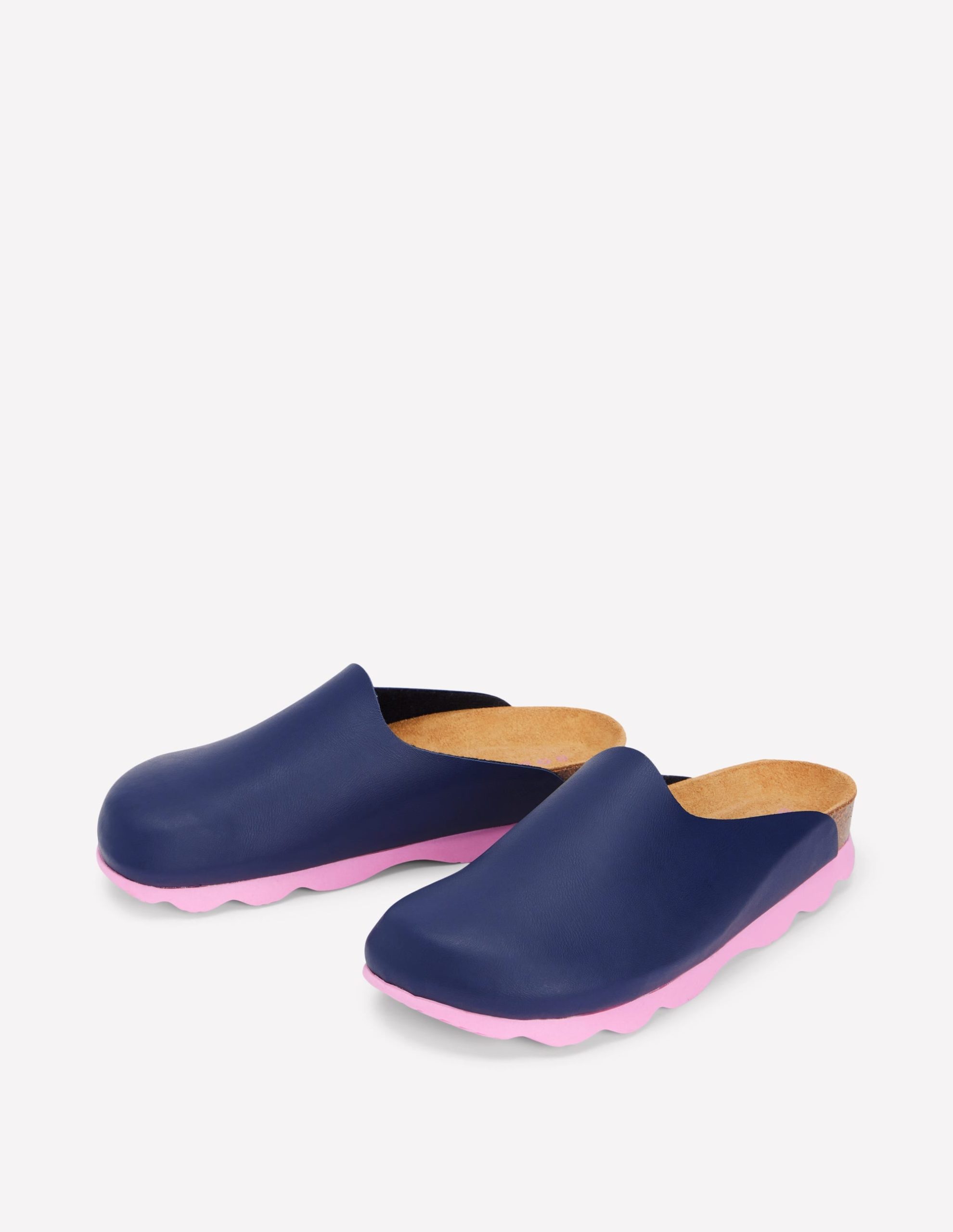 Lyla Colour Block Clogs-Navy/Soft Pink - Image 3