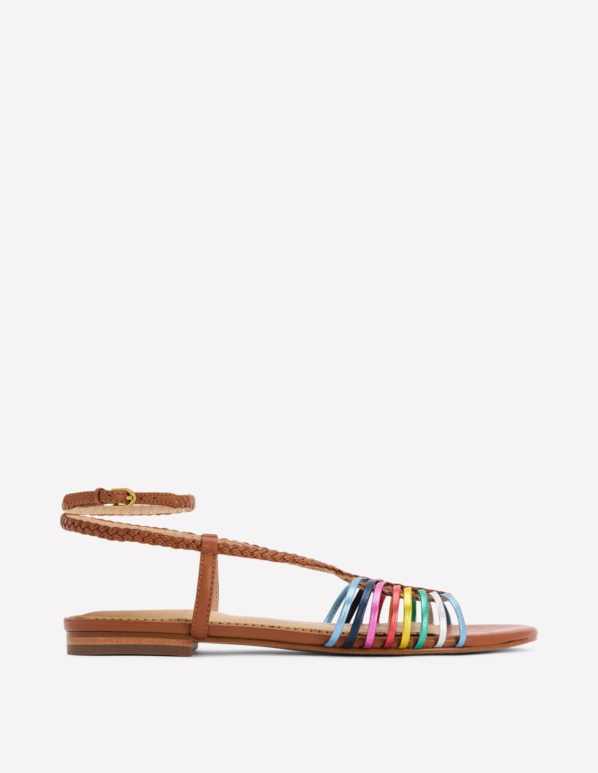 Multi Strap Flat Sandal-Multi