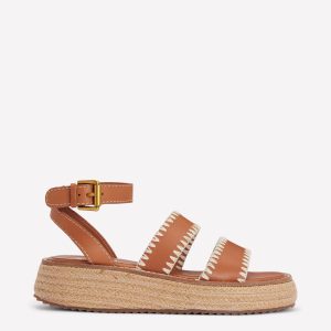 Chunky Flatform Sandals-Tan
