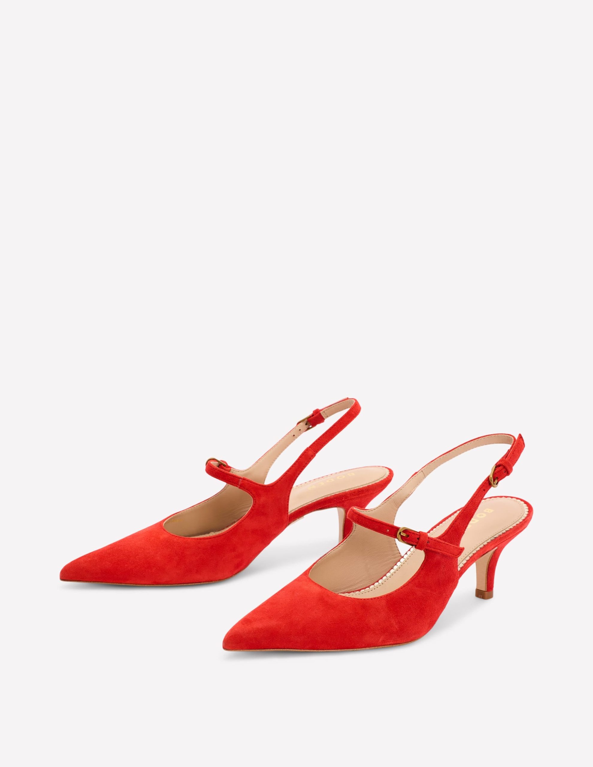 Mary Jane Slingback Heel-Post Box Red - Image 2