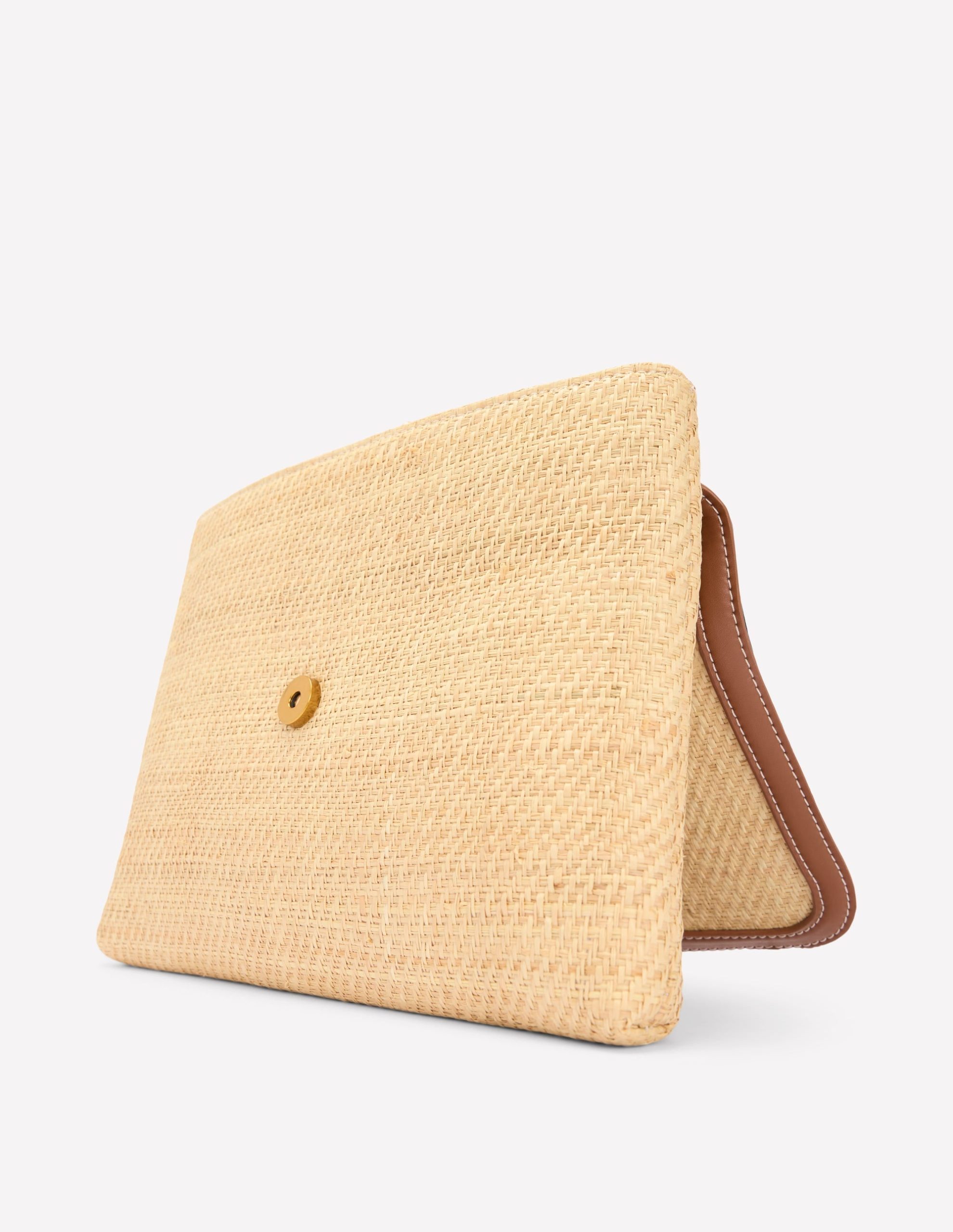 Snaffle Clutch Bag-Natural/tan - Image 5