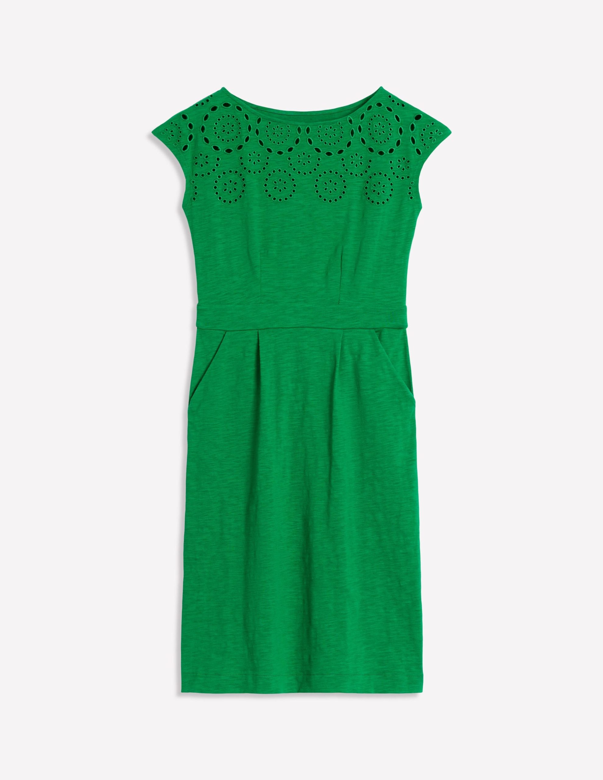 Florrie Broderie Dress-Rich Emerald - Image 5