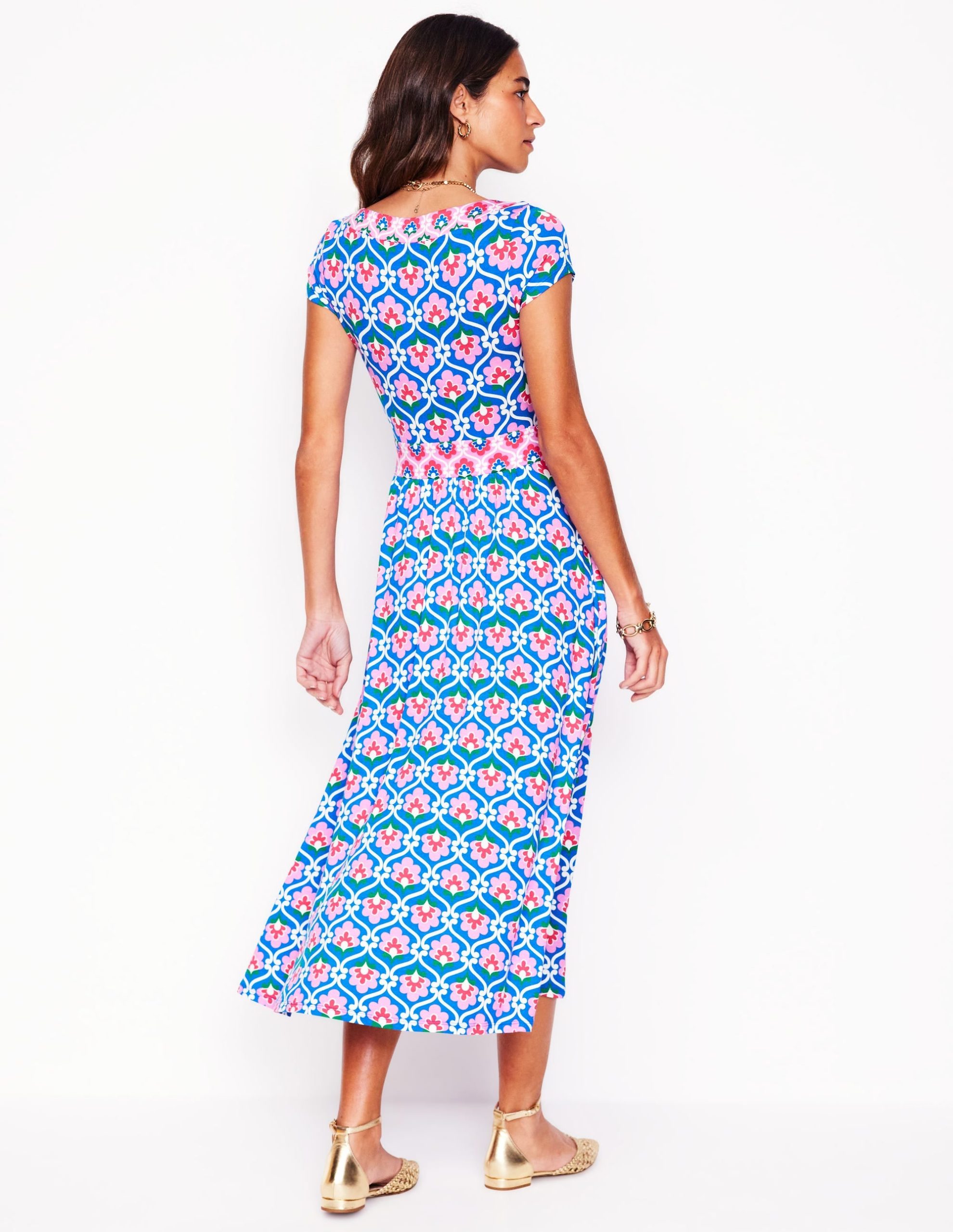 Melanie Jersey Midi Dress-Gallery Blue. Ivy Trellis - Image 3