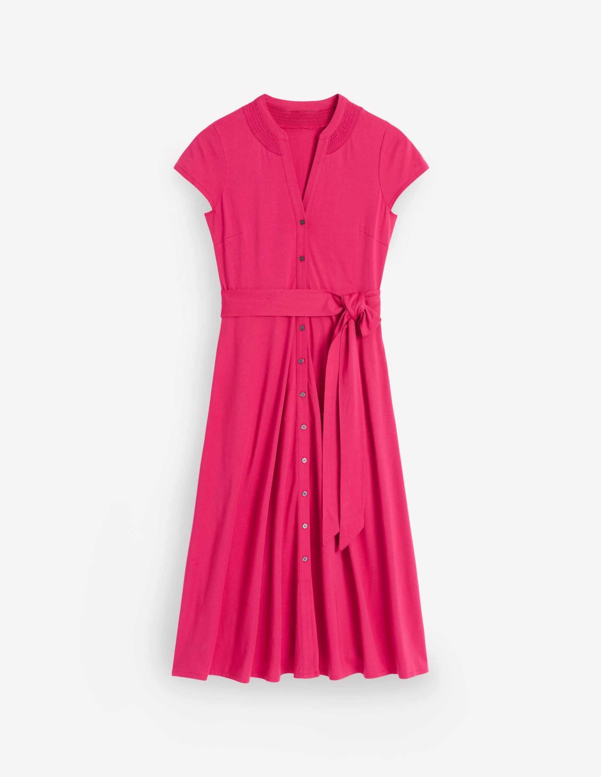 Sara Jersey Shirt Dress-Cherry Jam - Image 5