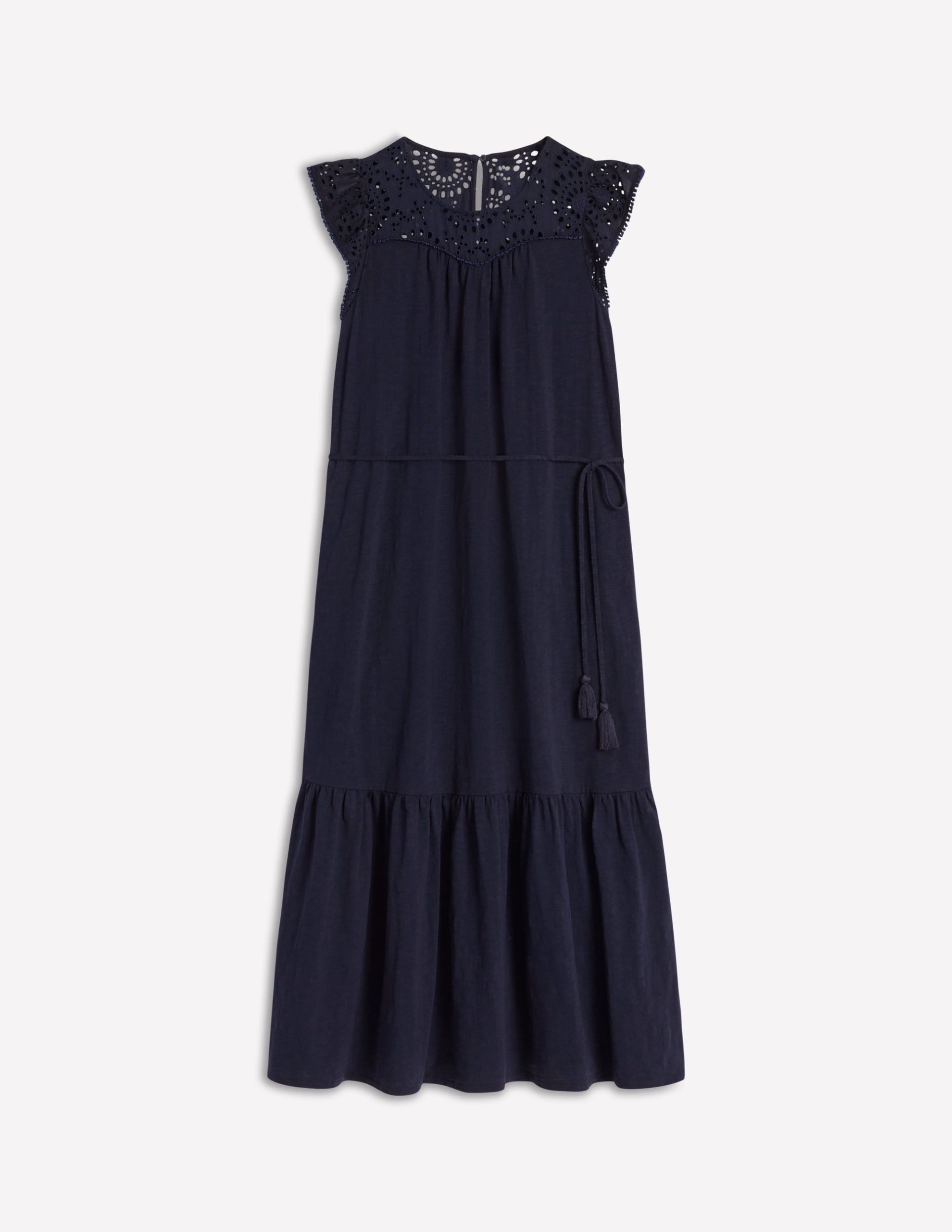 Juliet Broderie Midi Dress-Navy - Image 7