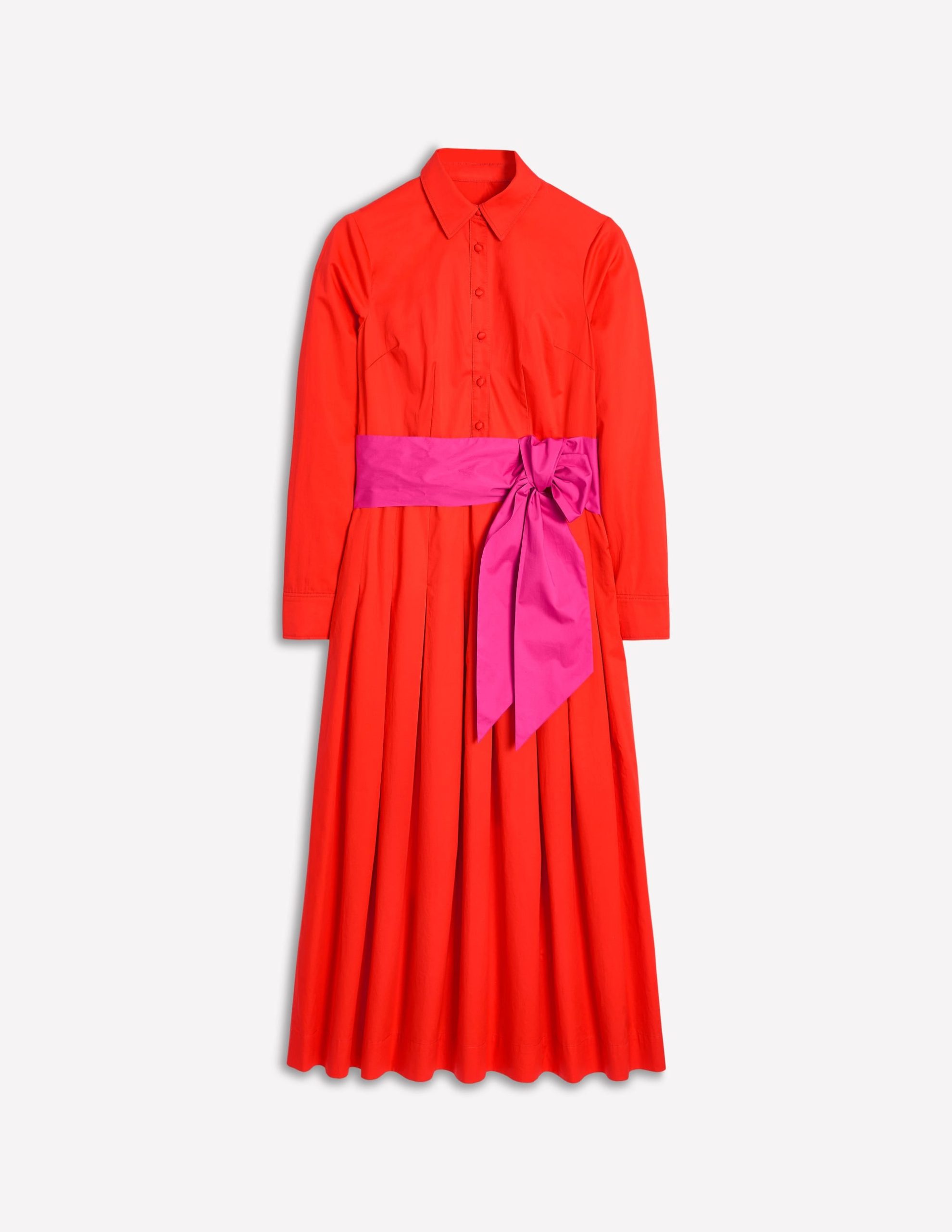 Maxi Pleated Bow Dress-Firecracker Red - Image 6