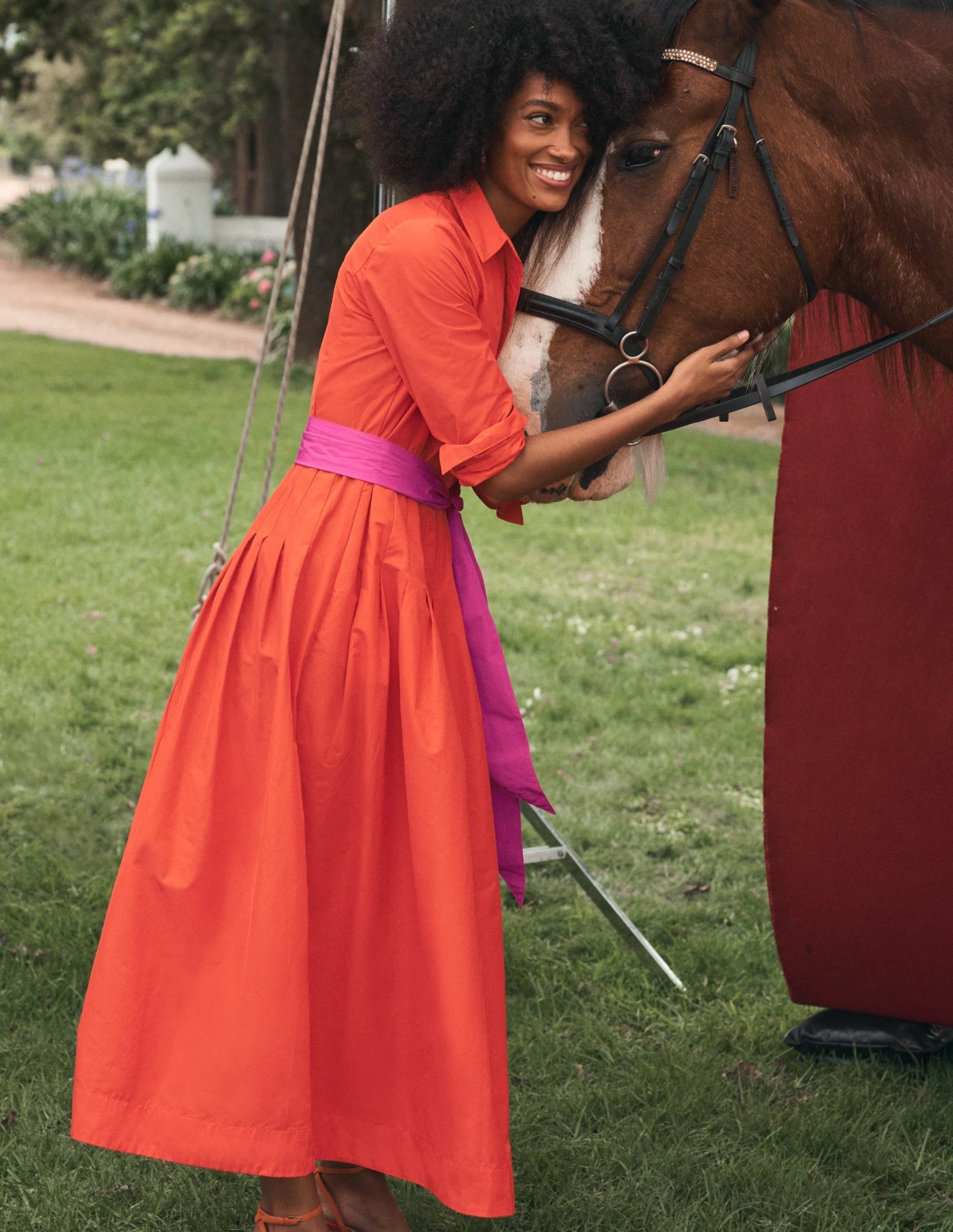 Maxi Pleated Bow Dress-Firecracker Red - Image 5