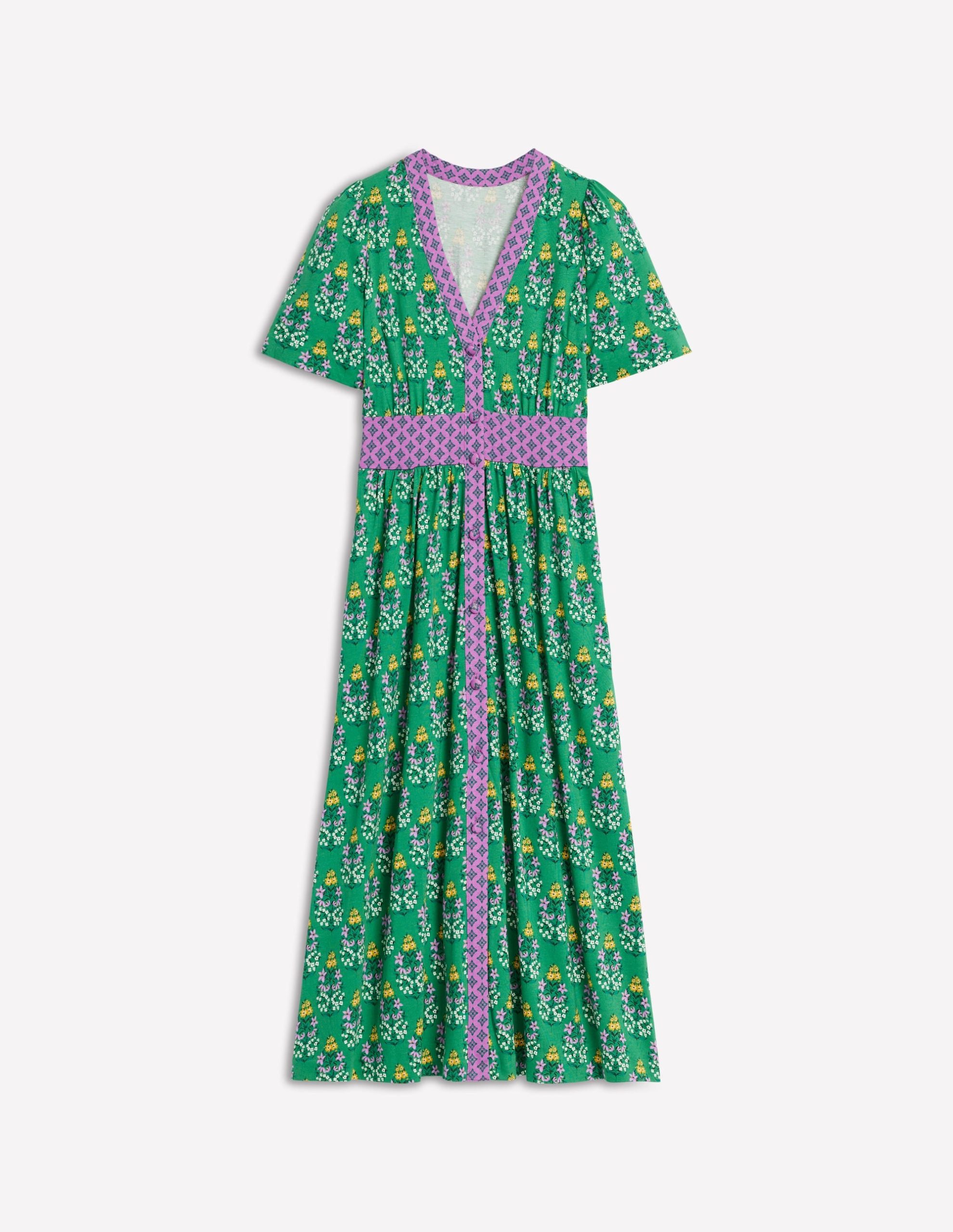 Natalia Jersey Tea Dress-Rich Emerald. Wildflower - Image 8