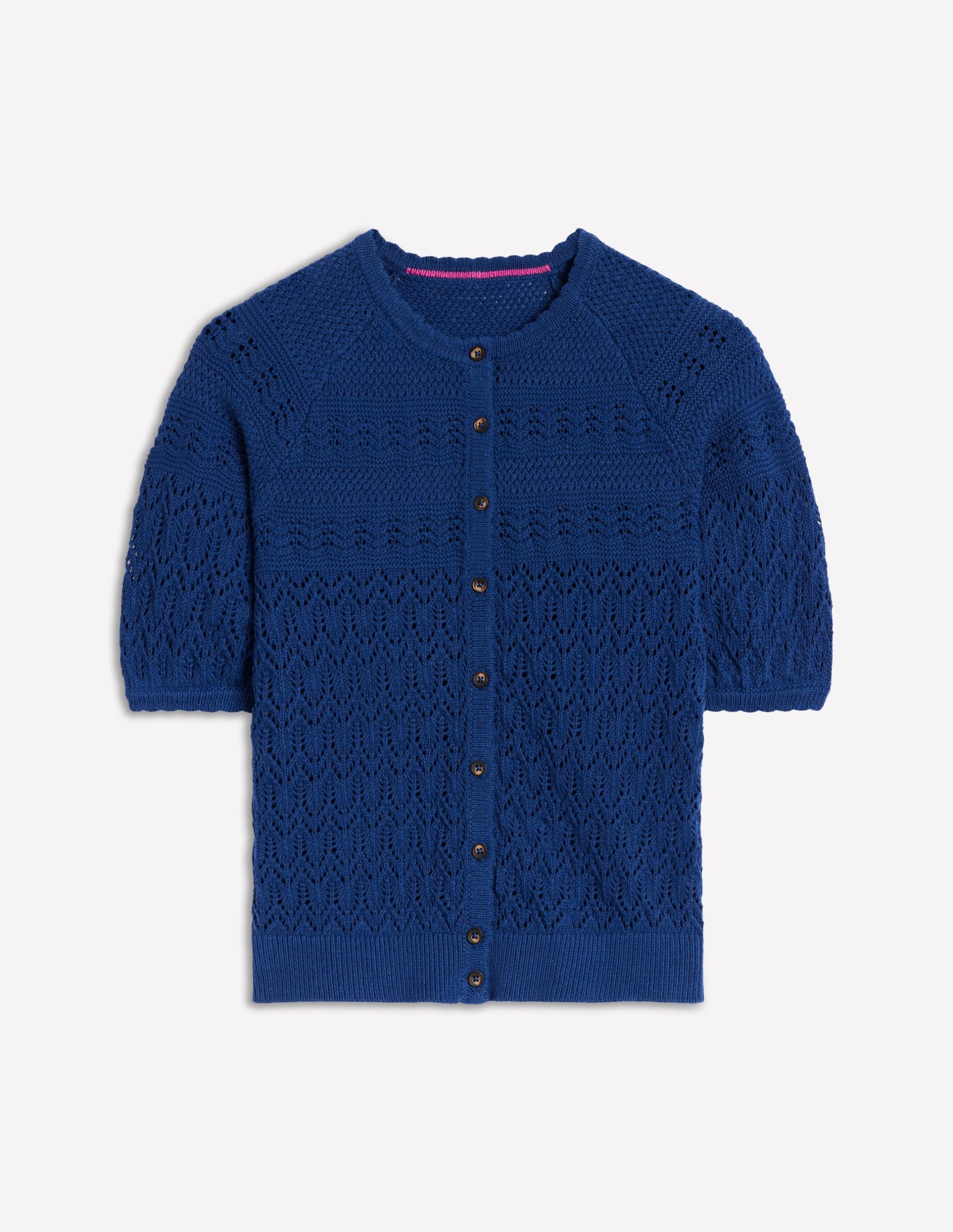 Elodie Stitch Crew Cardigan-Starboard Blue - Image 6