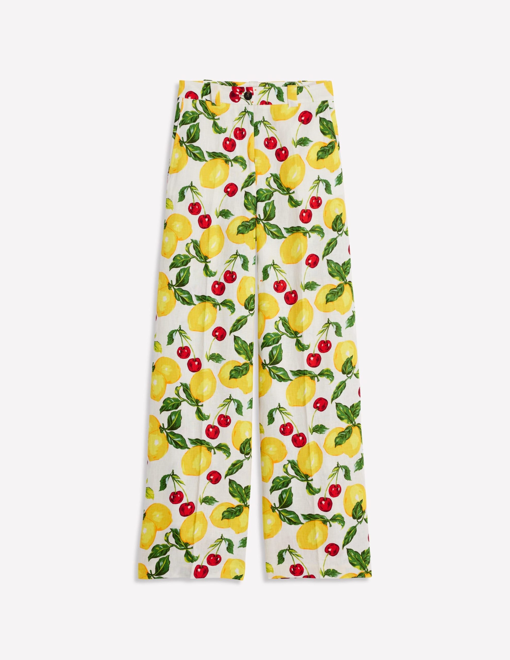 Westbourne Linen Pants-Ivory. Cherries and Lemons - Image 7