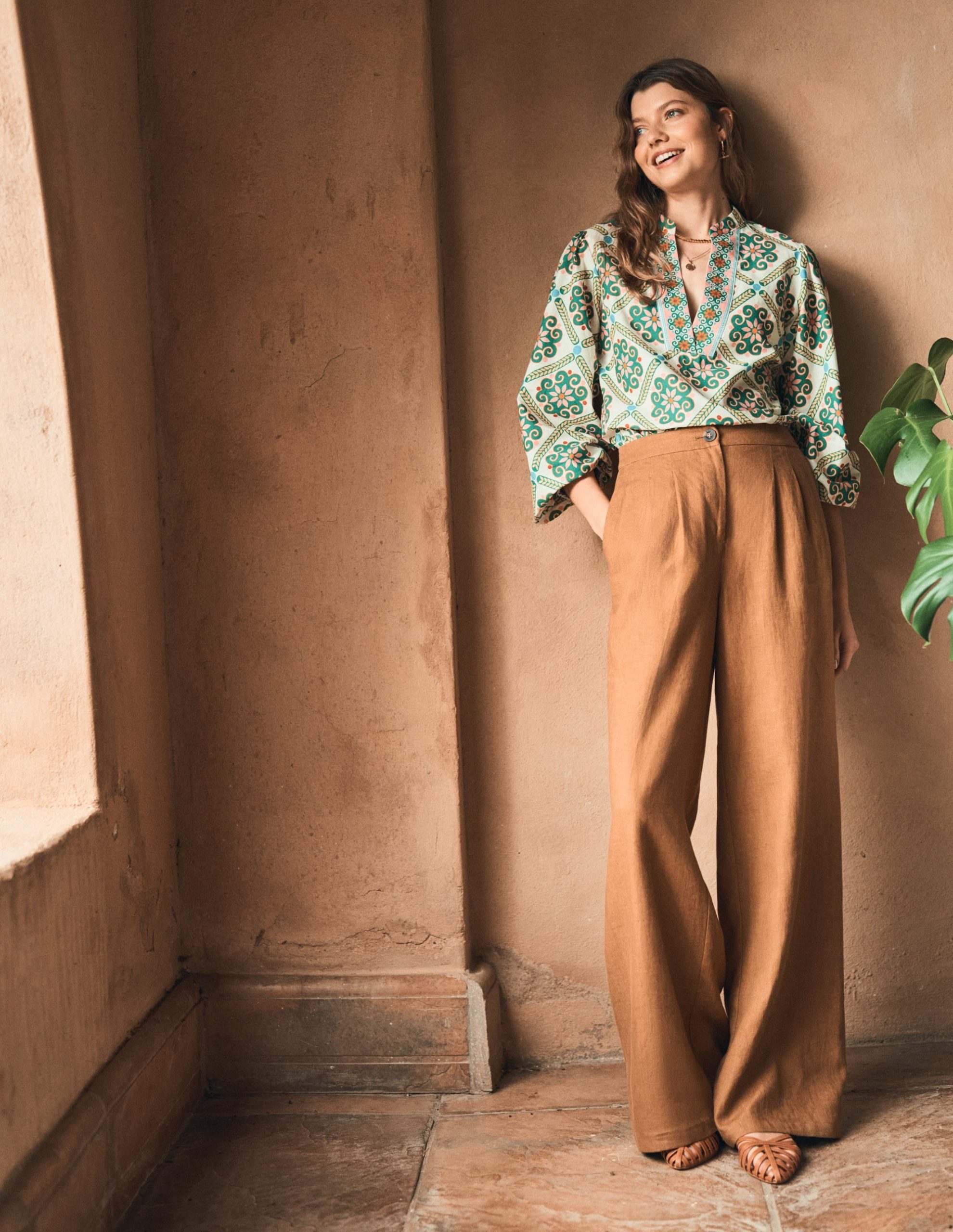 Dulwich Linen Pants-Gingerbread - Image 2