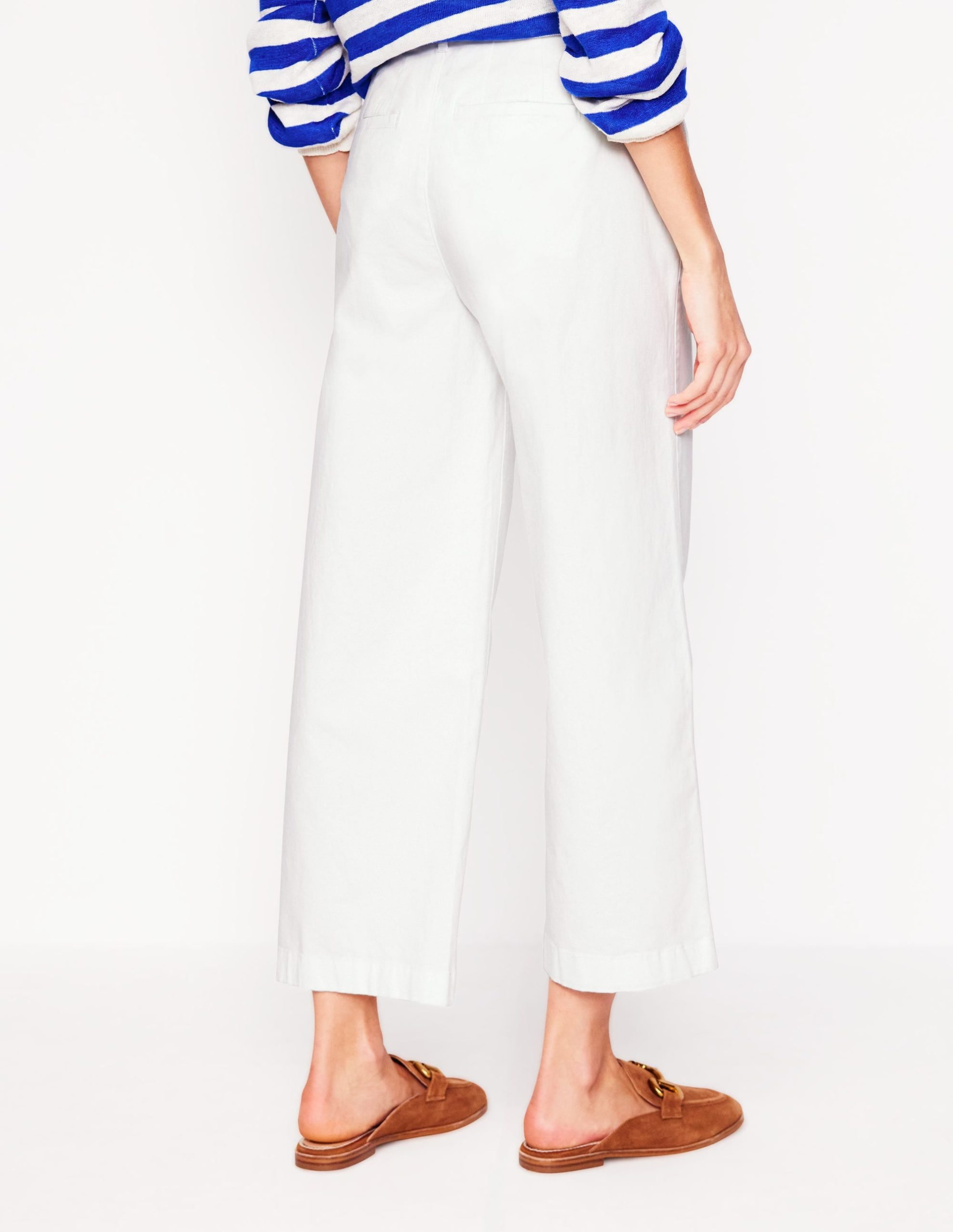Barnsbury Crop Chino Pants-White - Image 3