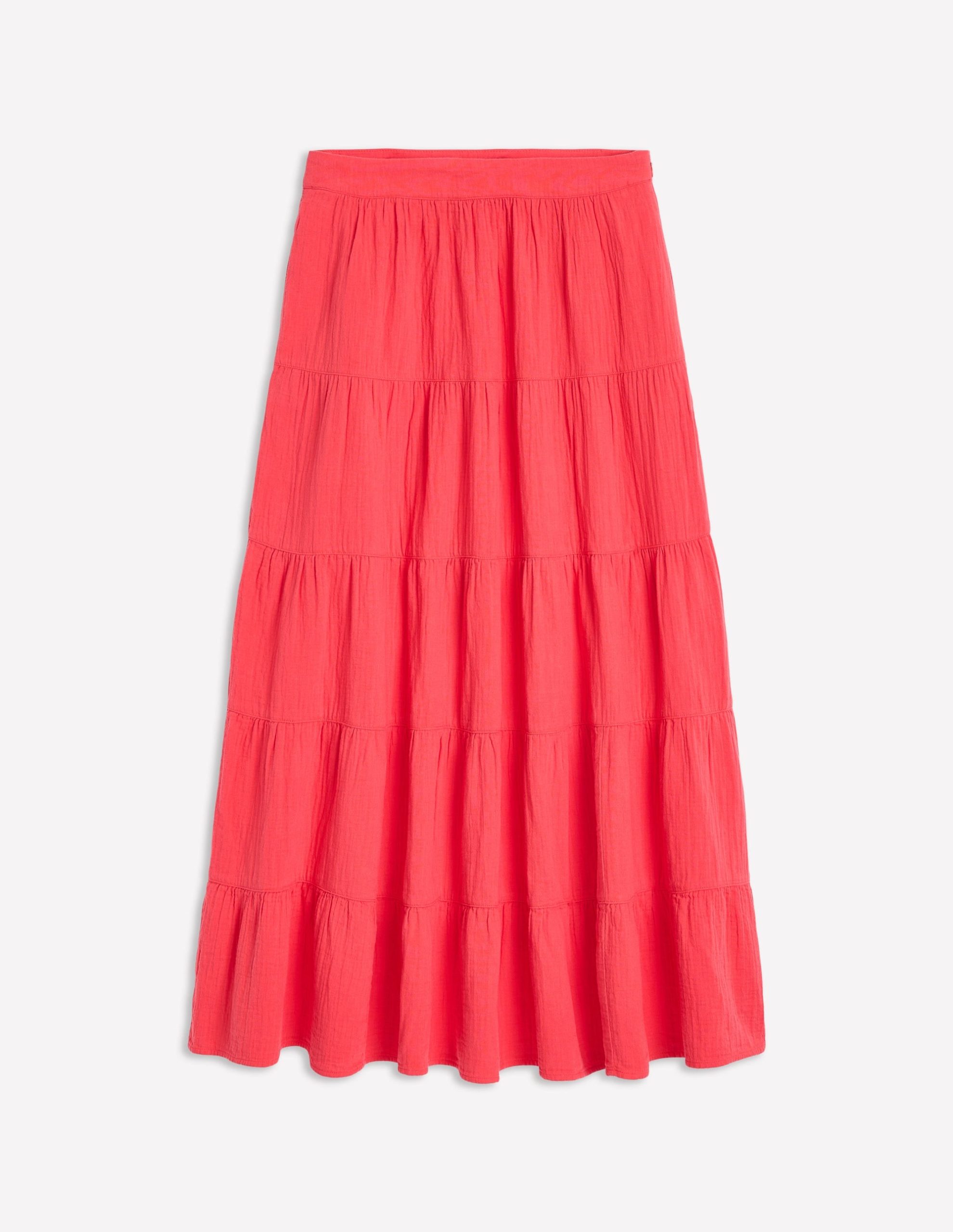 Nadia Double Cloth Maxi Skirt-Jam Red - Image 5