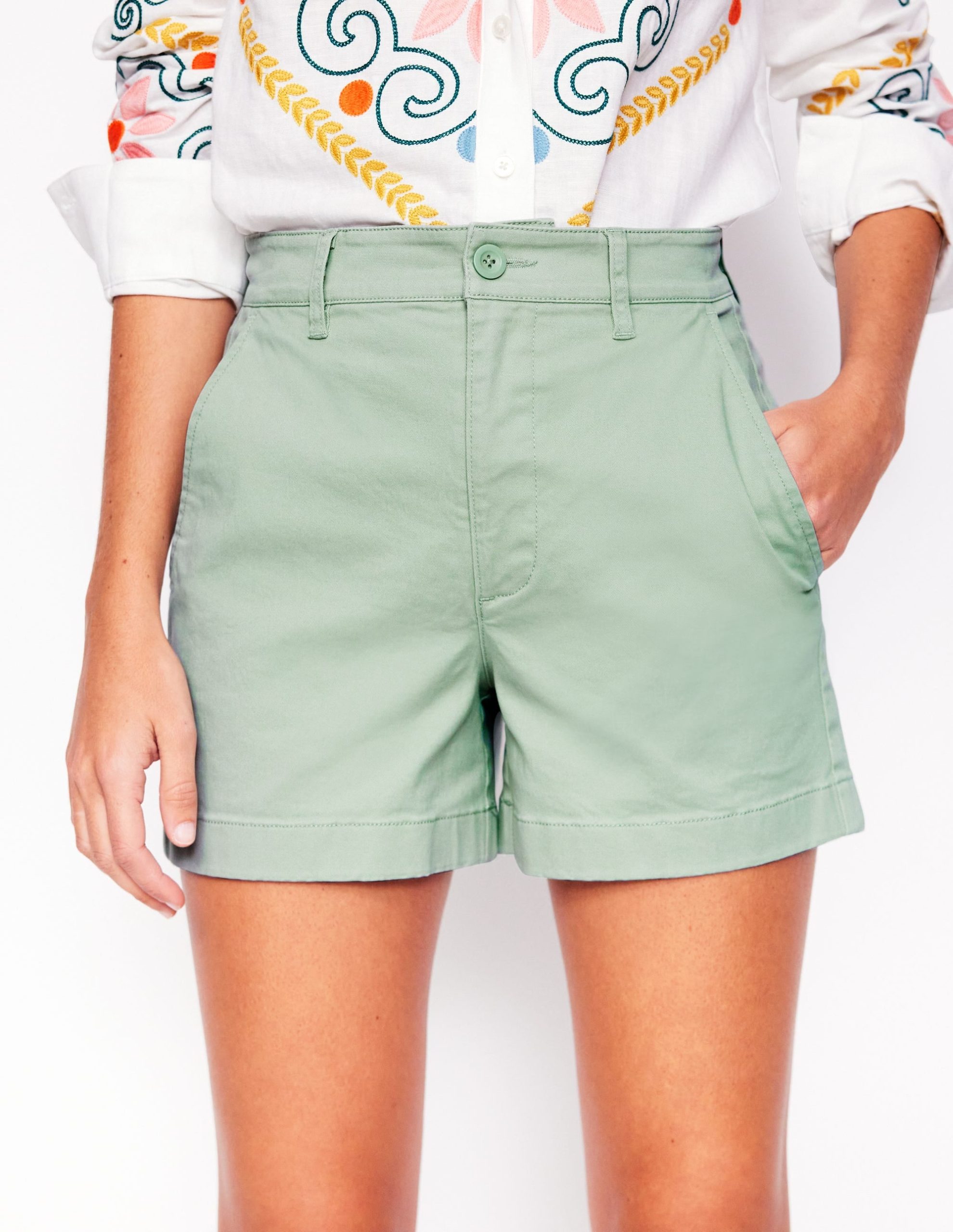 Barnsbury Chino Shorts-Soft Jade - Image 4