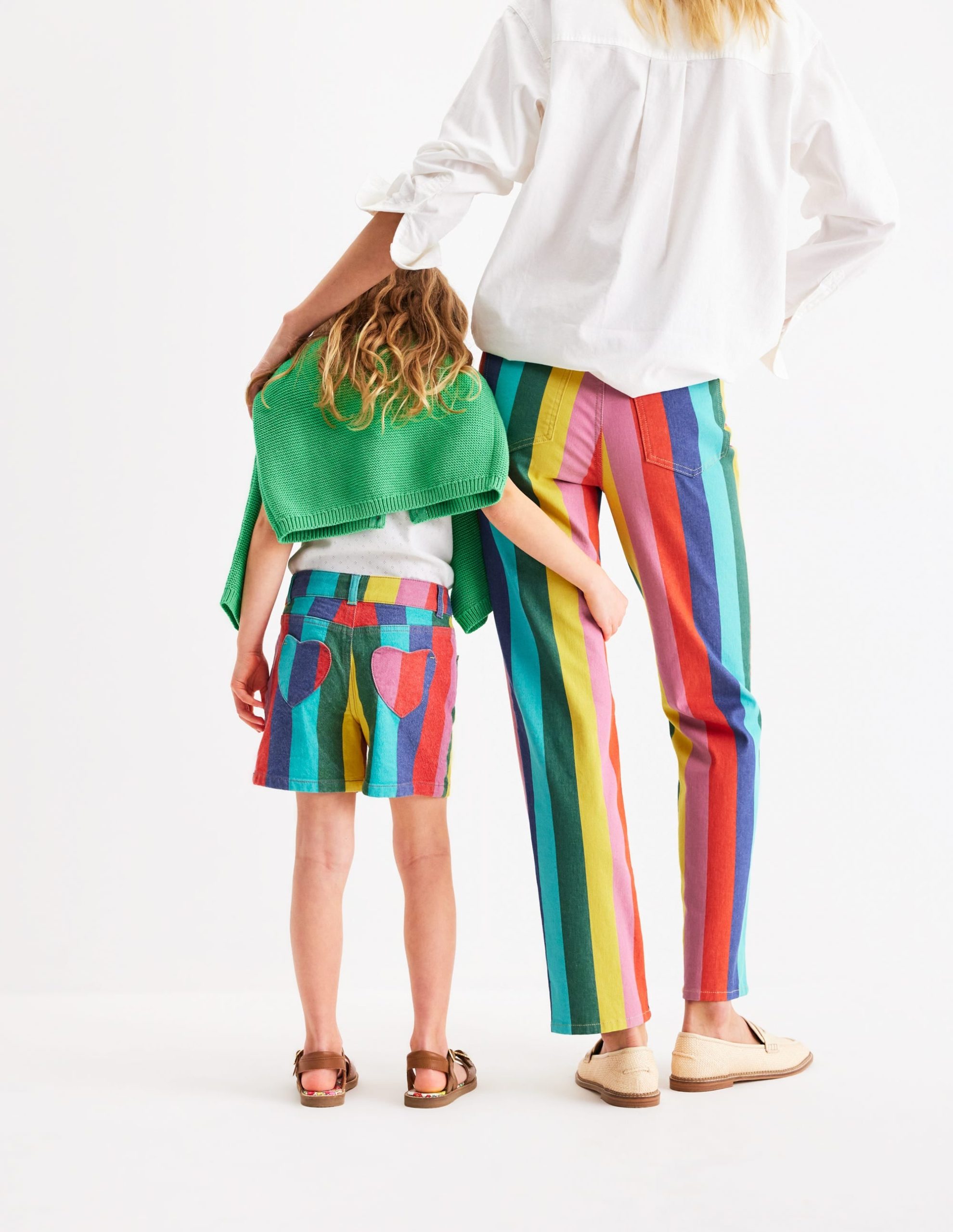 High Rise Stripe Jeans-Multi Stripe - Image 6