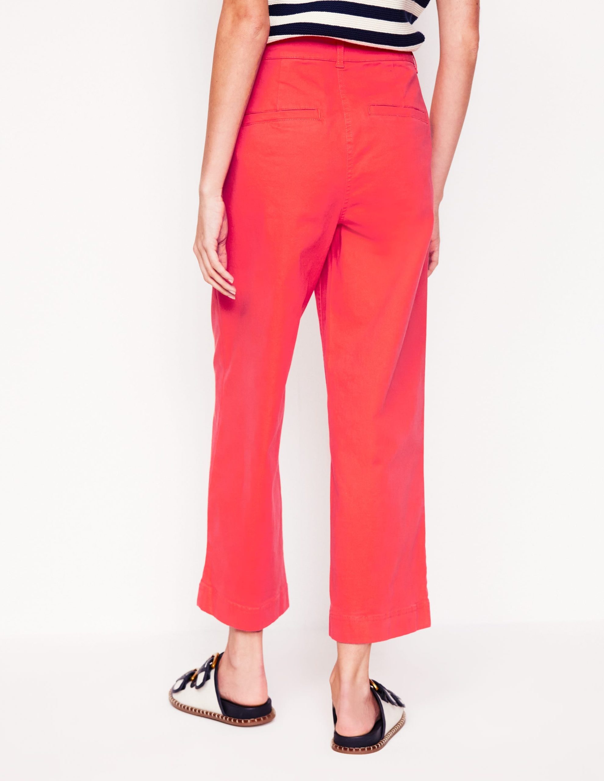 Patch Pocket Crop Chino Pants-Jam Red - Image 3