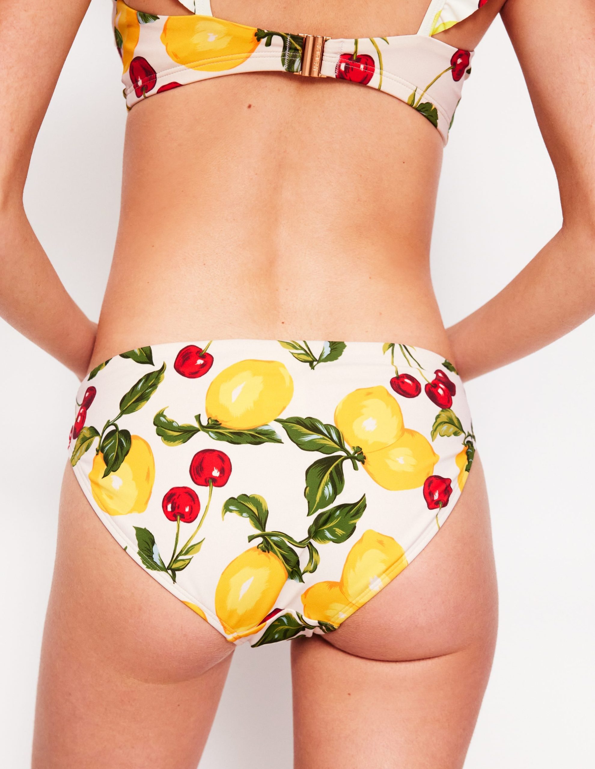 Classic Bikini Bottoms-Ivory. Cherries and Lemons - Image 3
