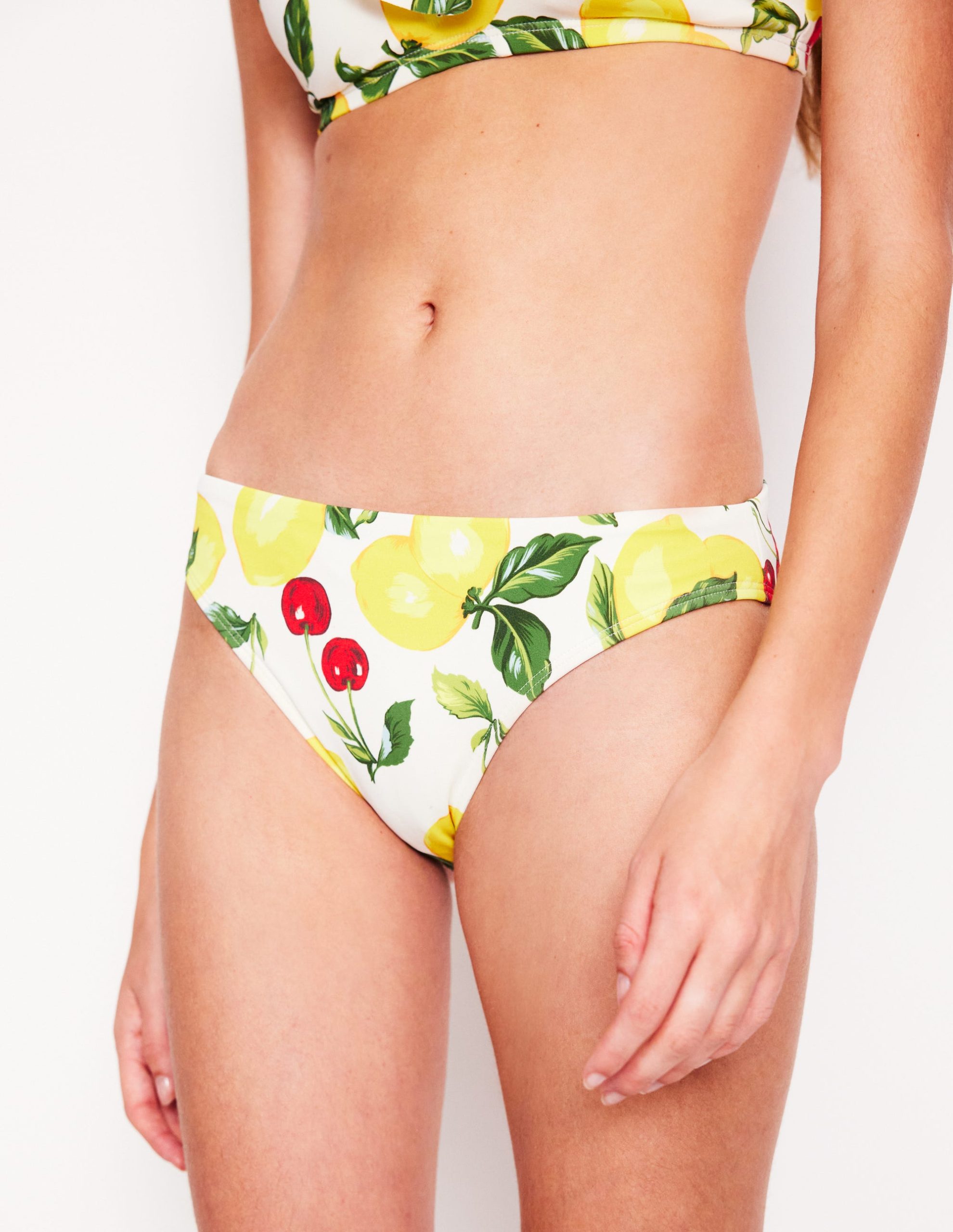 Classic Bikini Bottoms-Ivory. Cherries and Lemons - Image 4