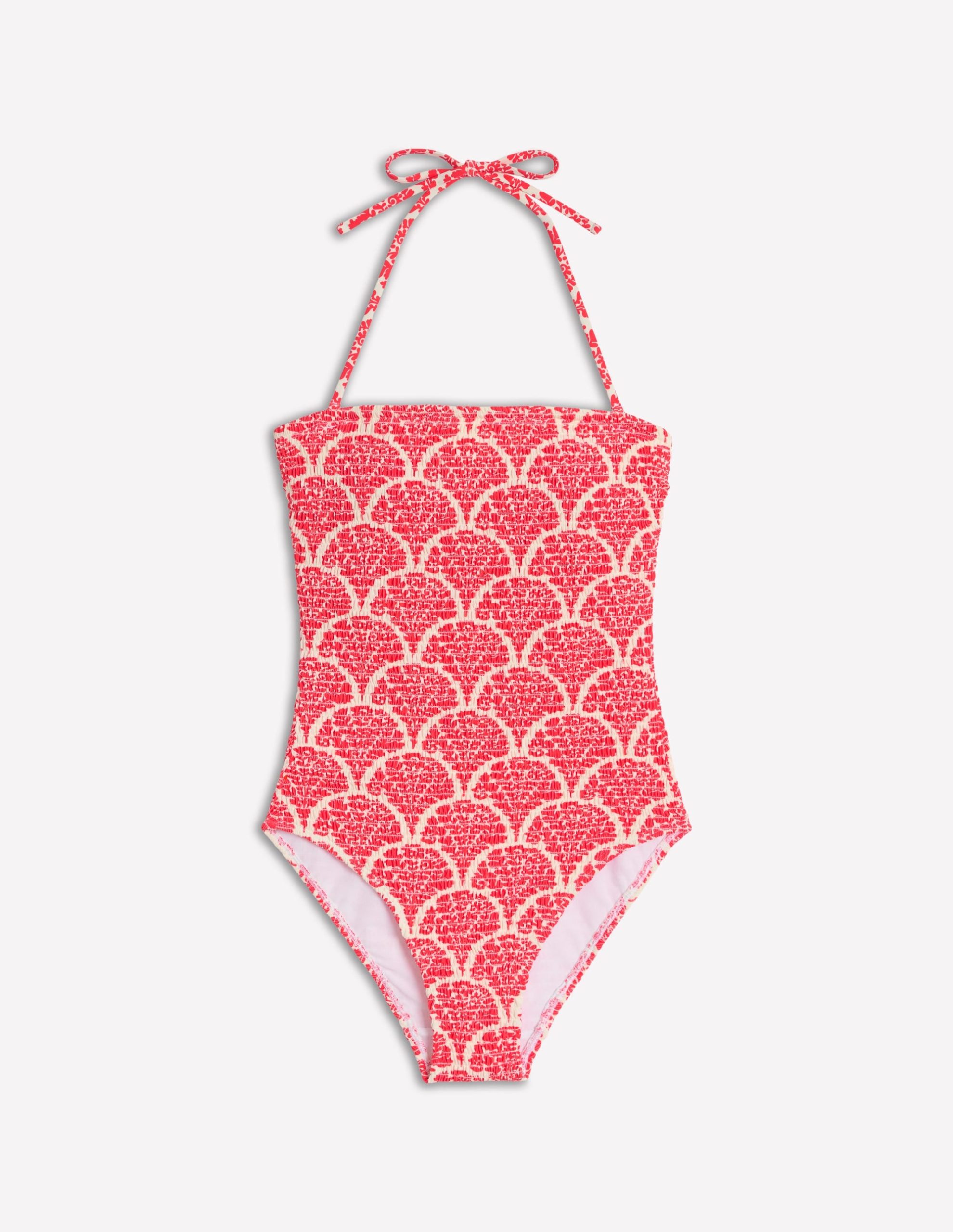 Milos Smocked Swimsuit-Jam Red. Blossomy - Image 7
