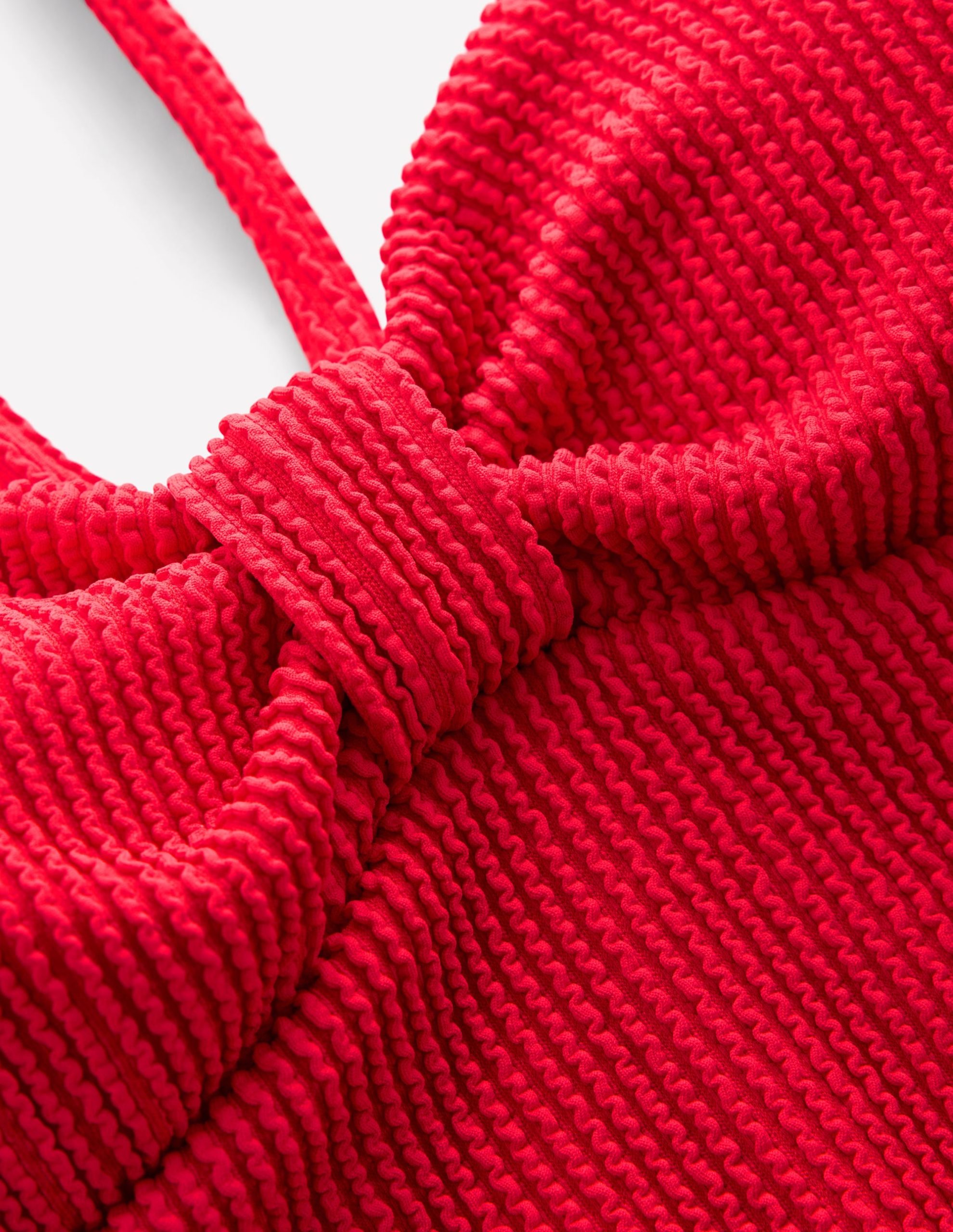 Crinkle Texture Swimsuit-Tulip Red - Image 10