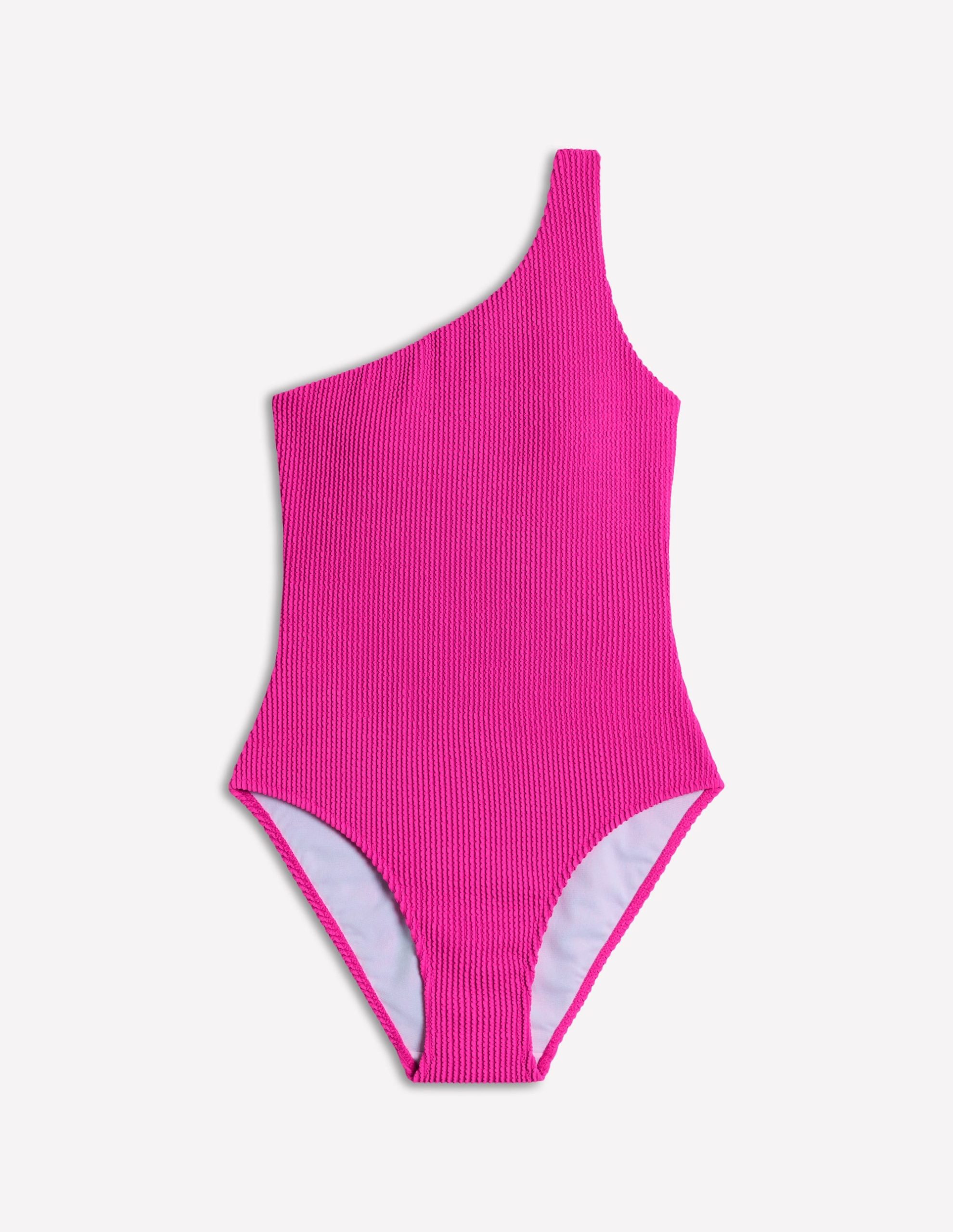 One Shoulder Swimsuit-Amazing Pink - Image 8