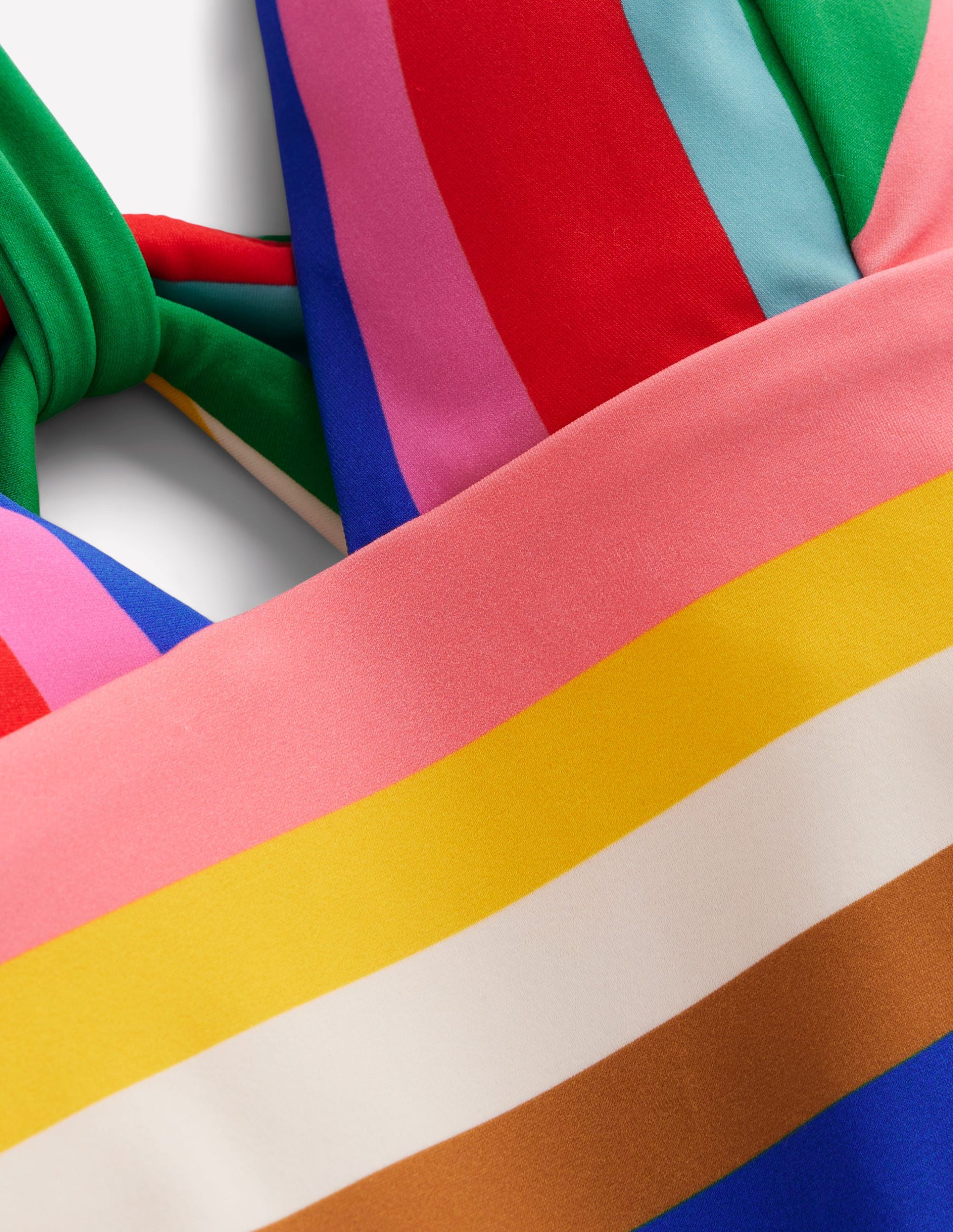 Mykonos Deep V Swimsuit-Bright Rainbow Stripe - Image 7