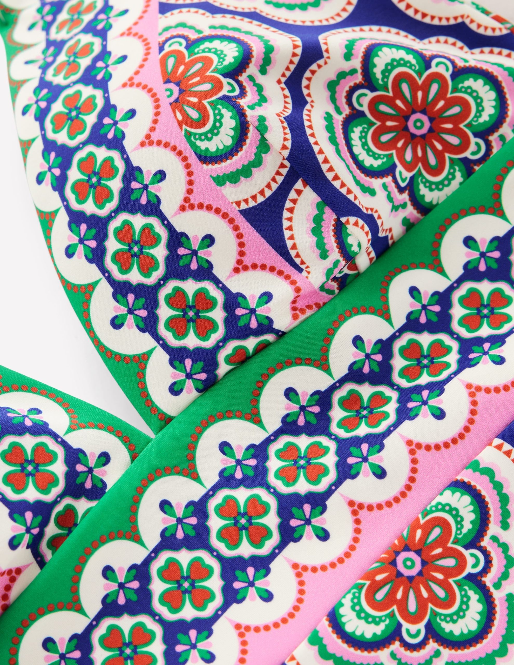 Porto Tankini Top-Bright Blue. Botanic Blush - Image 7