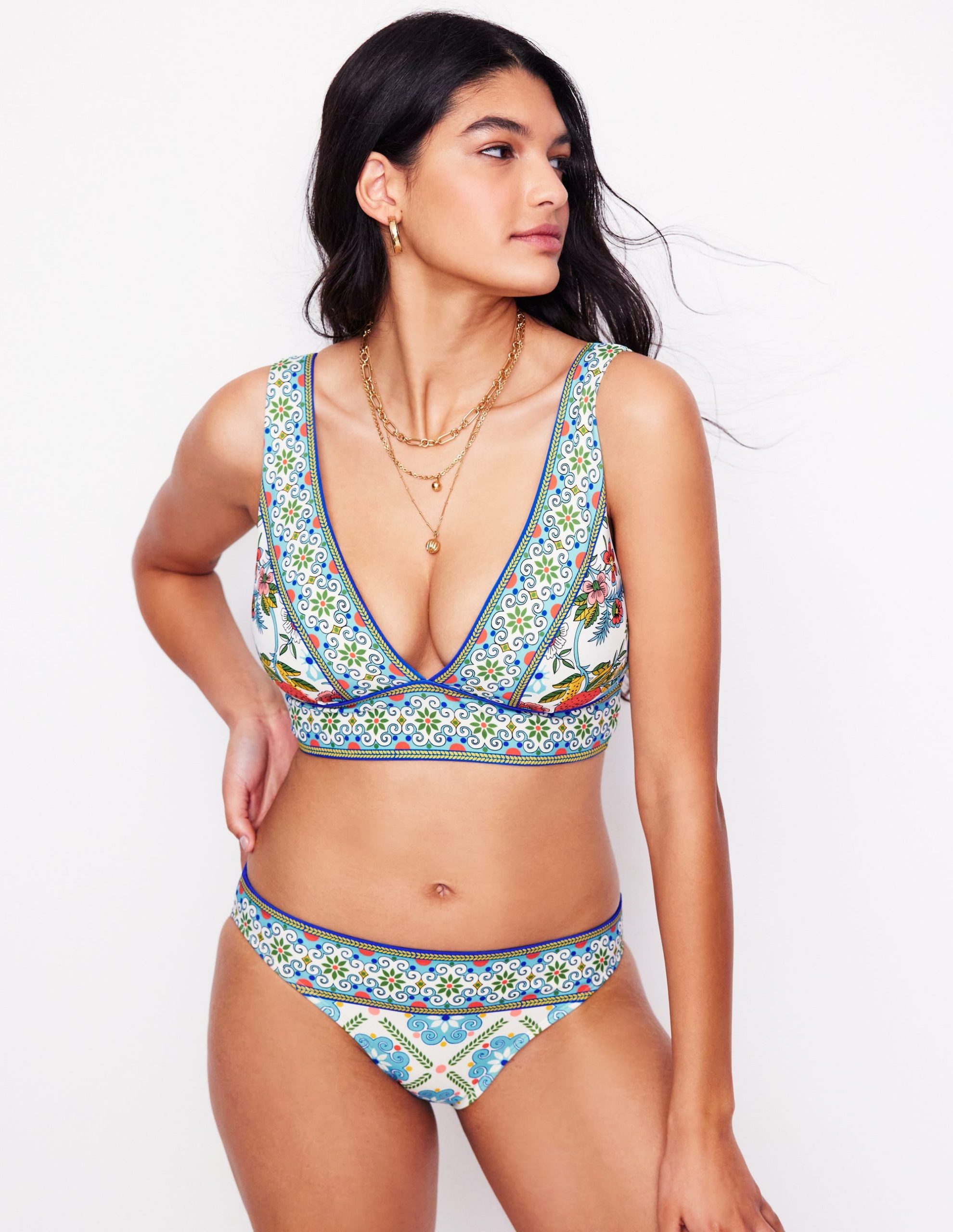 Porto Bikini Bottoms-Multi. Citrus Vine Tile - Image 6