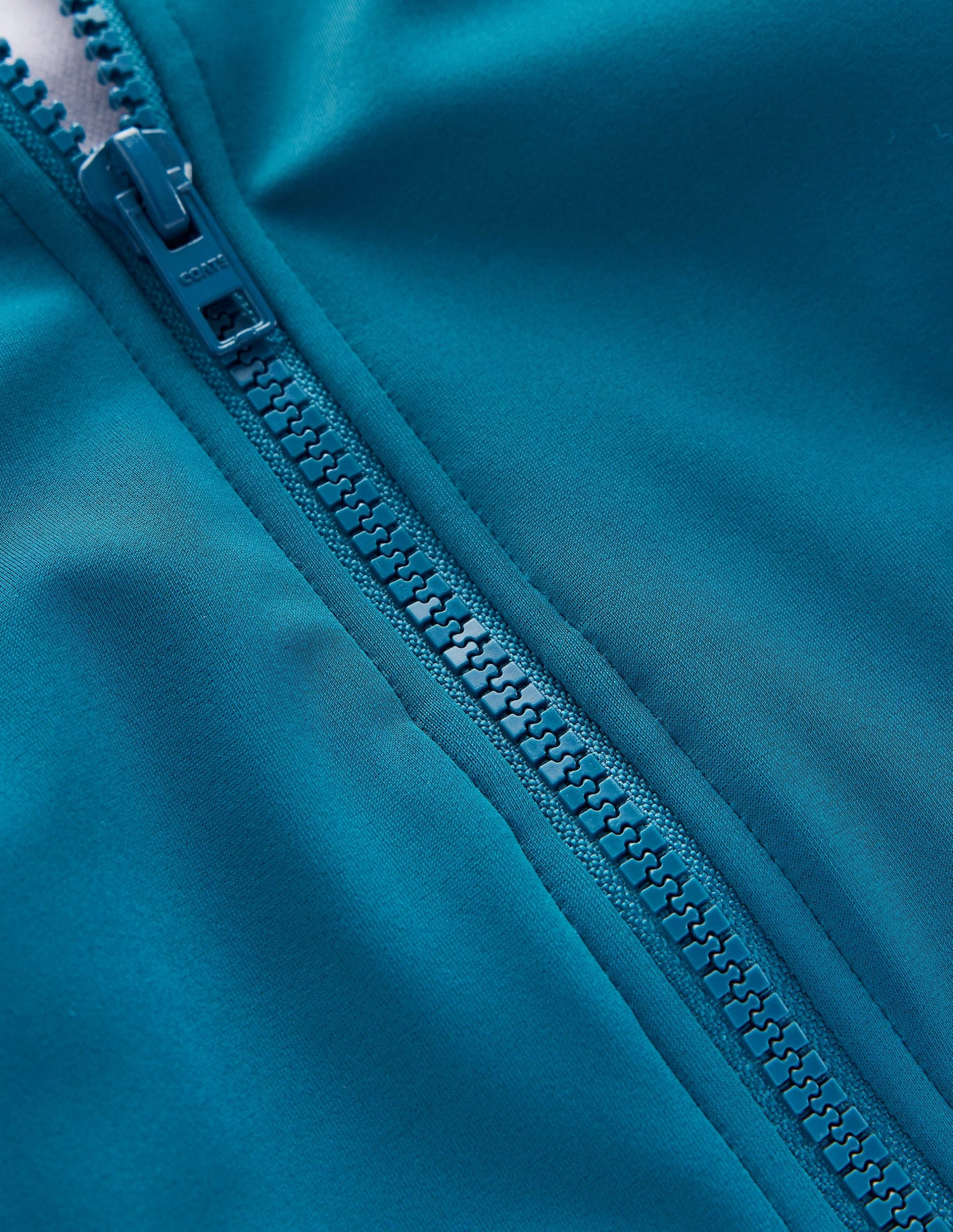 Sporty Raglan Sleeve Swimsuit-Oceanside Blue - Image 7