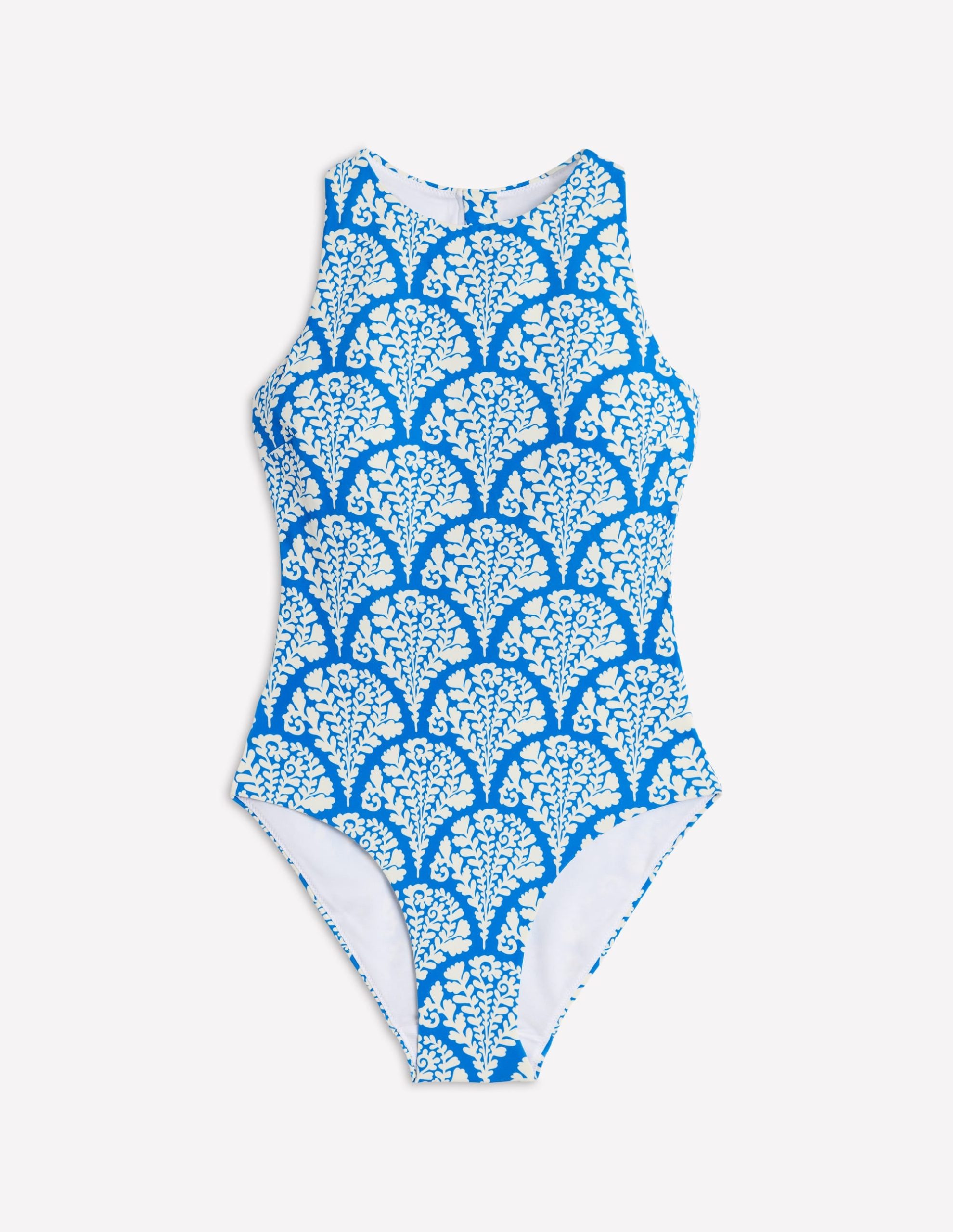 Piped Sporty Swimsuit-Bright Blue. Blossomy - Image 7