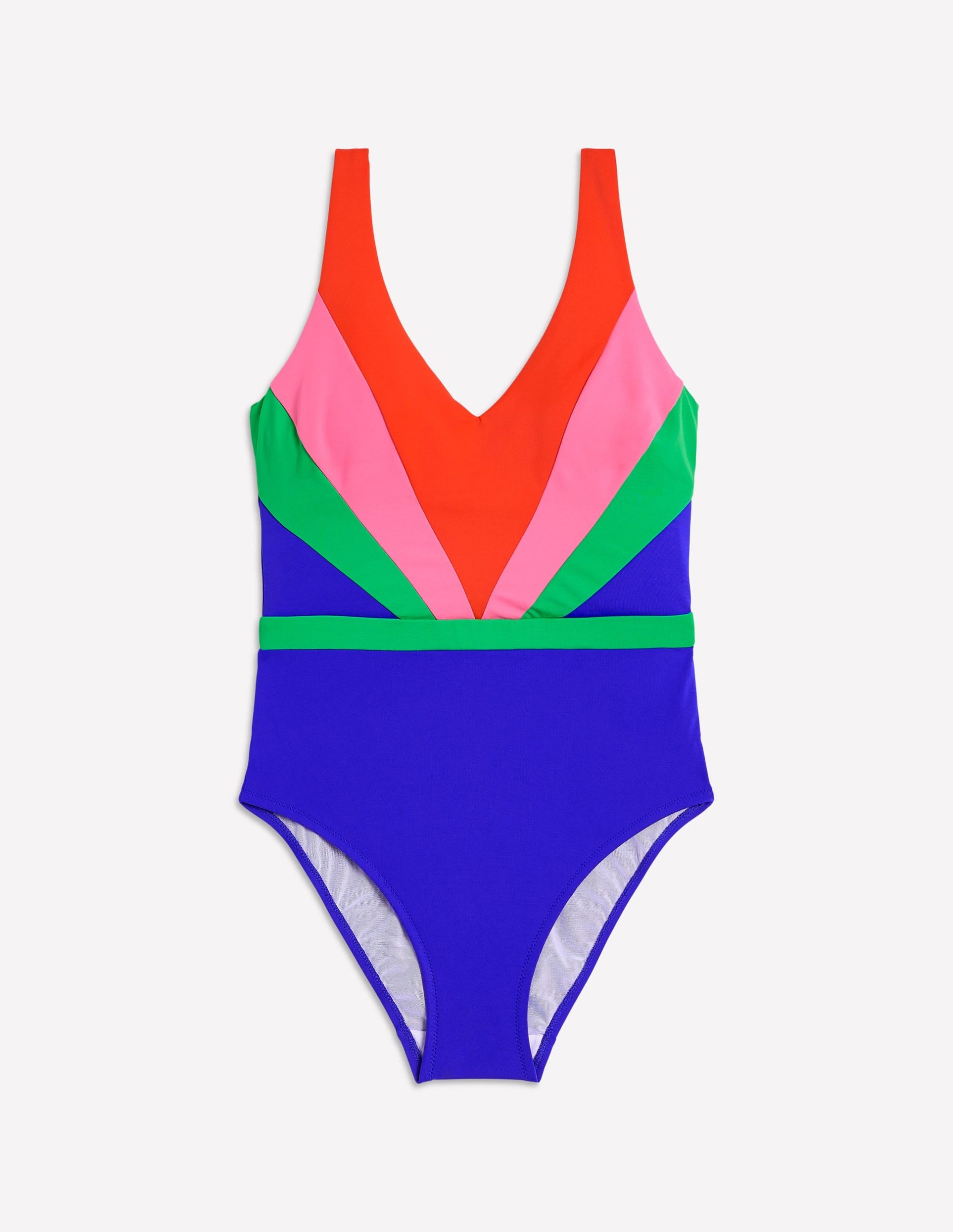 Syros V Neck Swimsuit-Multi Colourblock - Image 5