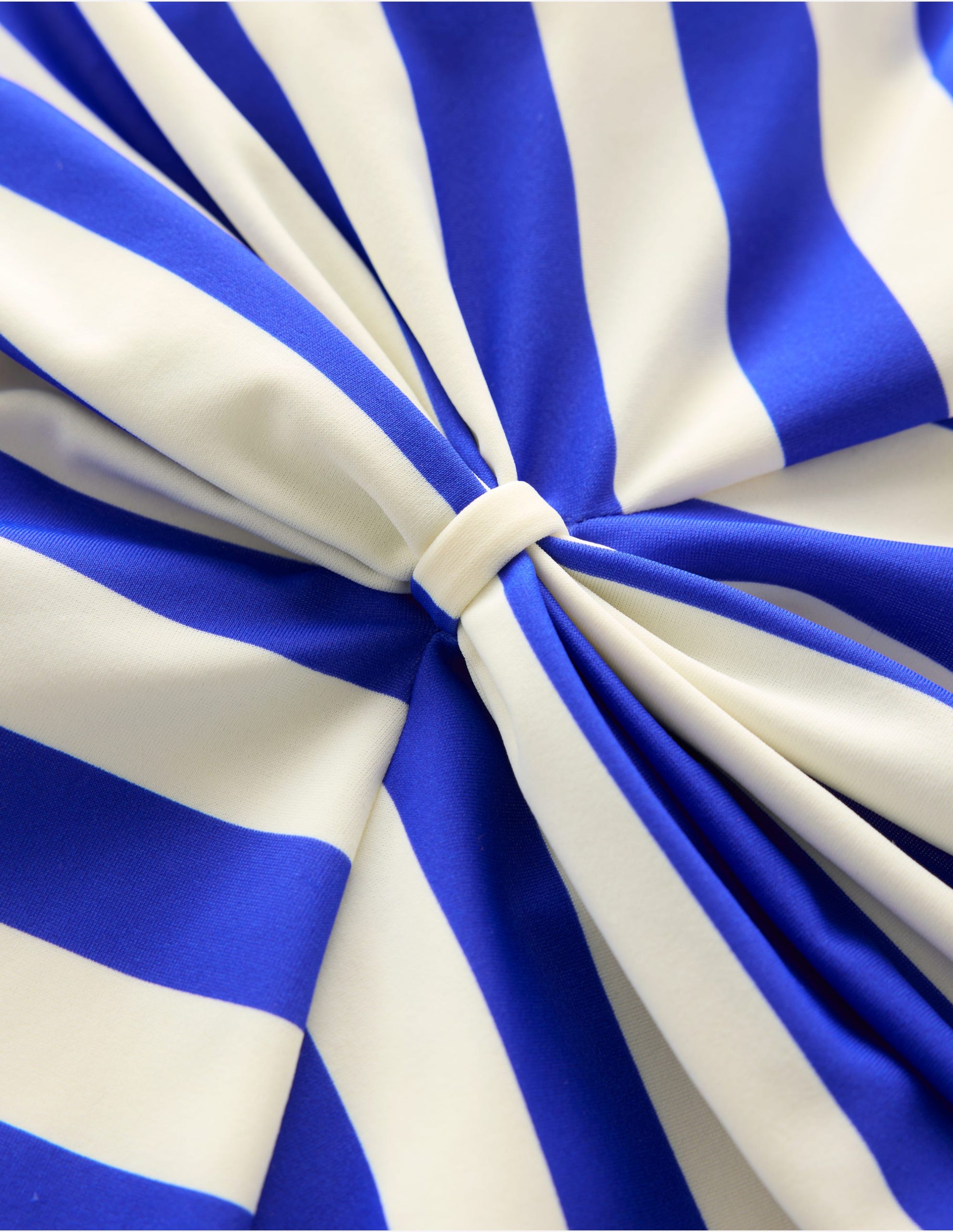 Ruched Loop Swimsuit-Blue and Ivory Stripe - Image 8