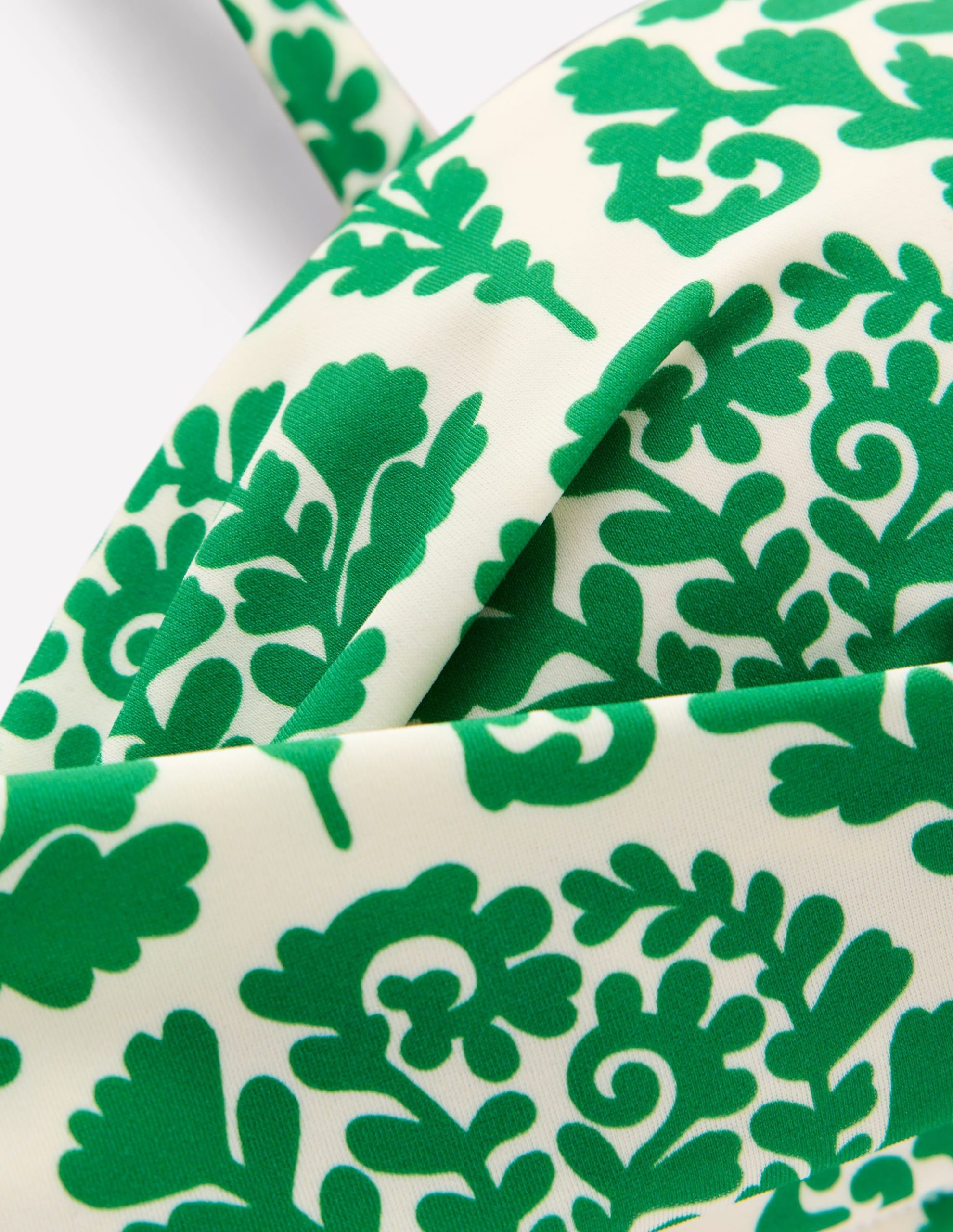 Andros Twist Front Bikini Top-Rich Emerald. Blossomy - Image 9